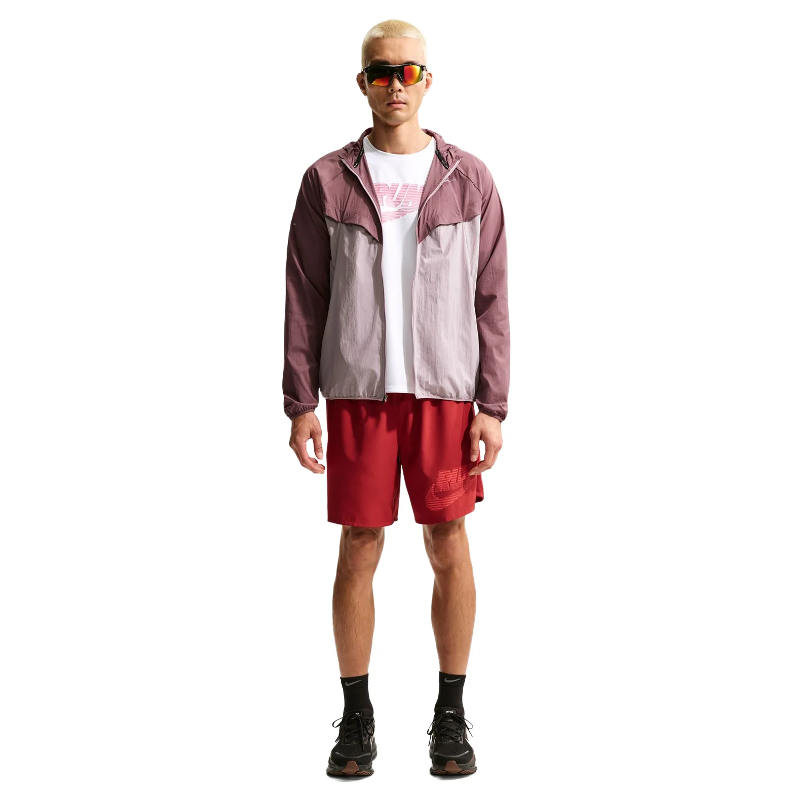 Men's Stride Repel Running Jacket Tattoo / Light Violet Ore / Reflective Silver - Image 3