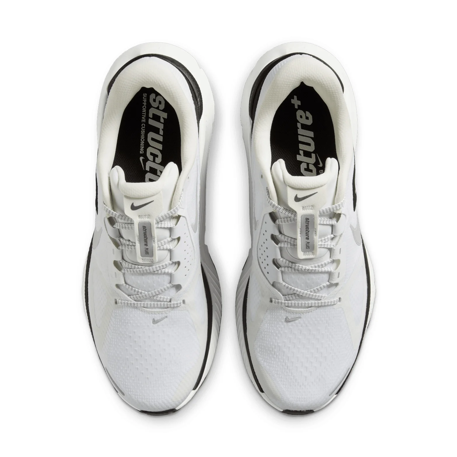 Men's Structure Plus Running Shoes Summit White / Black / Metallic Silver - Image 3
