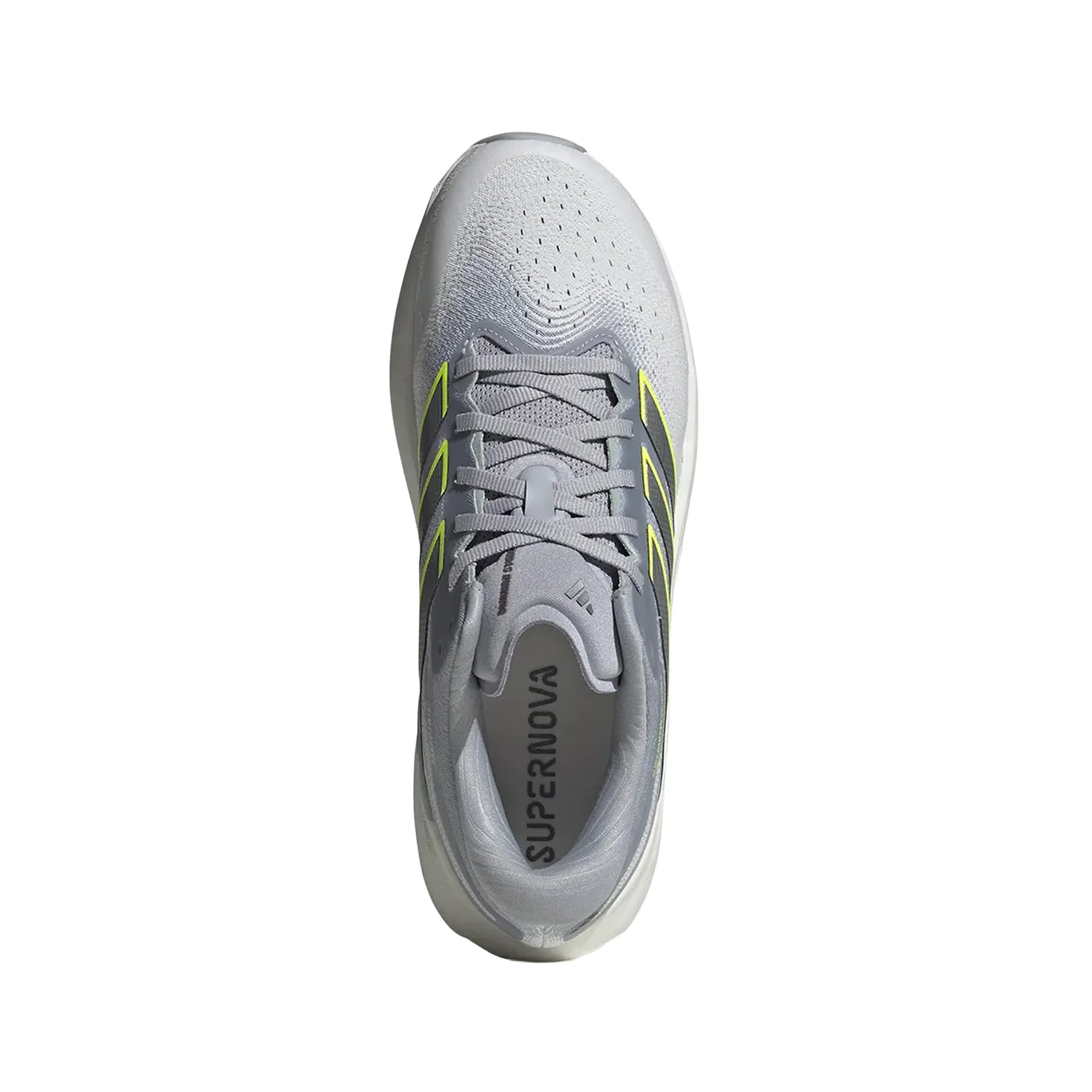 Men's Supernova Solution 3 Running Shoes Crystal White / Iron Metallic / Solar Yellow - Image 3