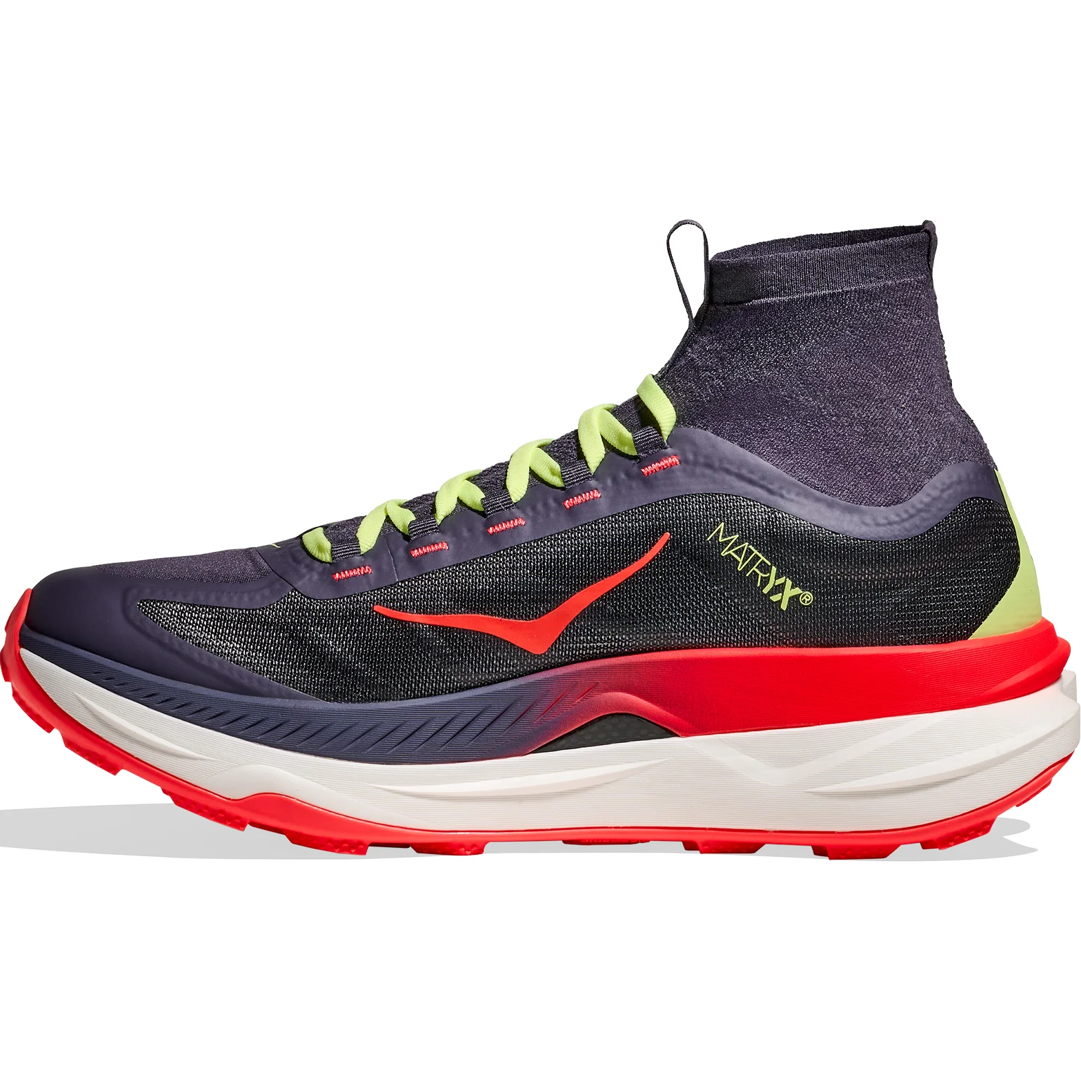 Men's Tecton X 3 Trail Running Shoes Squid Ink / Neon Flame - Image 2
