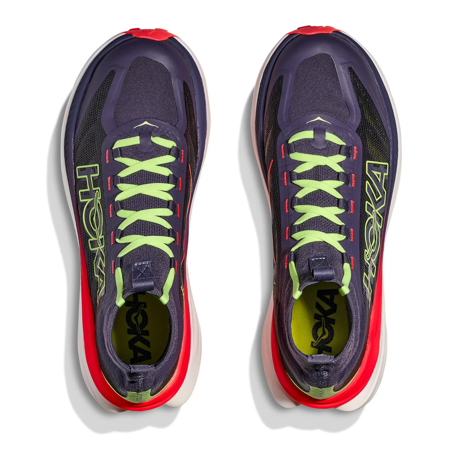 Men's Tecton X 3 Trail Running Shoes Squid Ink / Neon Flame - Image 3