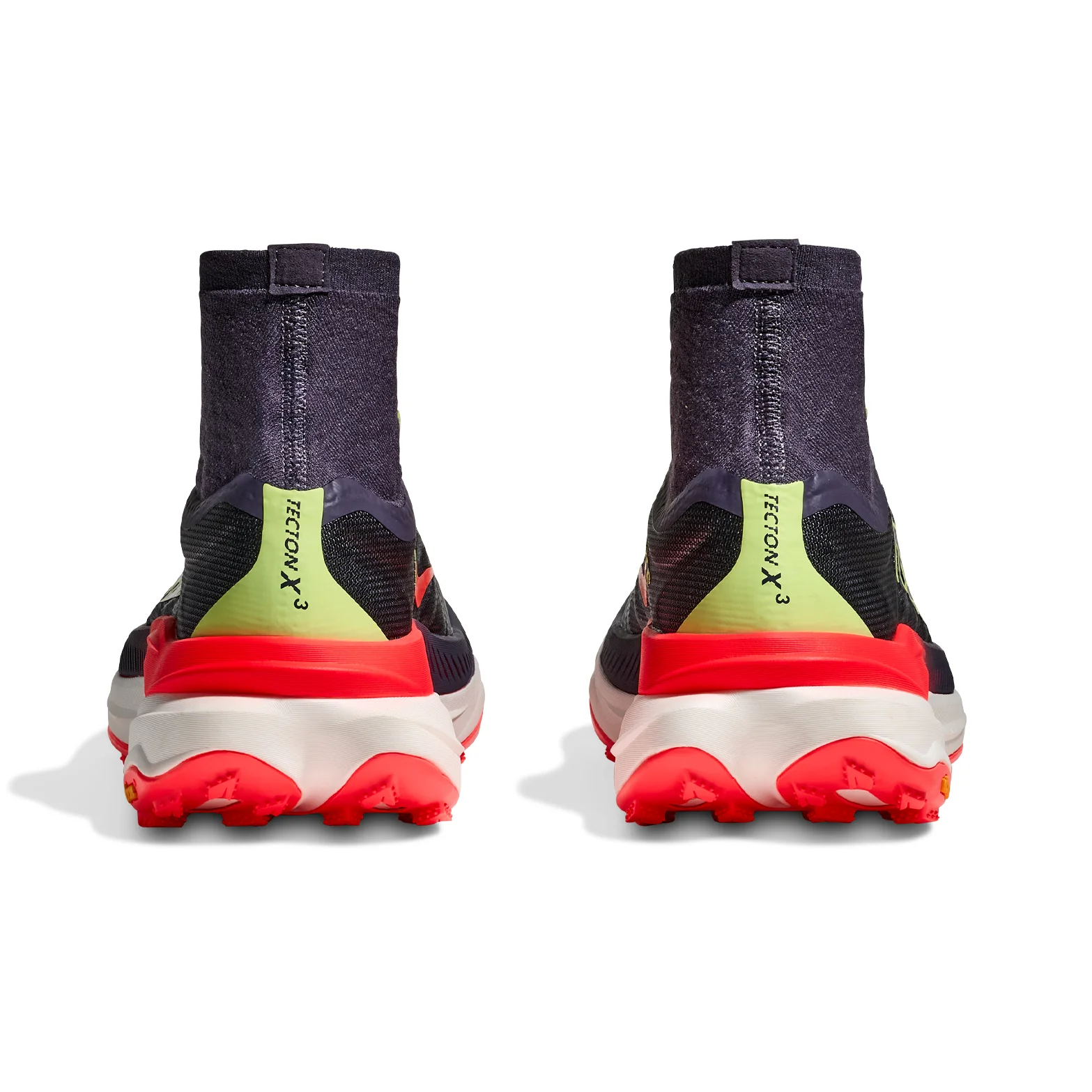 Men's Tecton X 3 Trail Running Shoes Squid Ink / Neon Flame - Image 5
