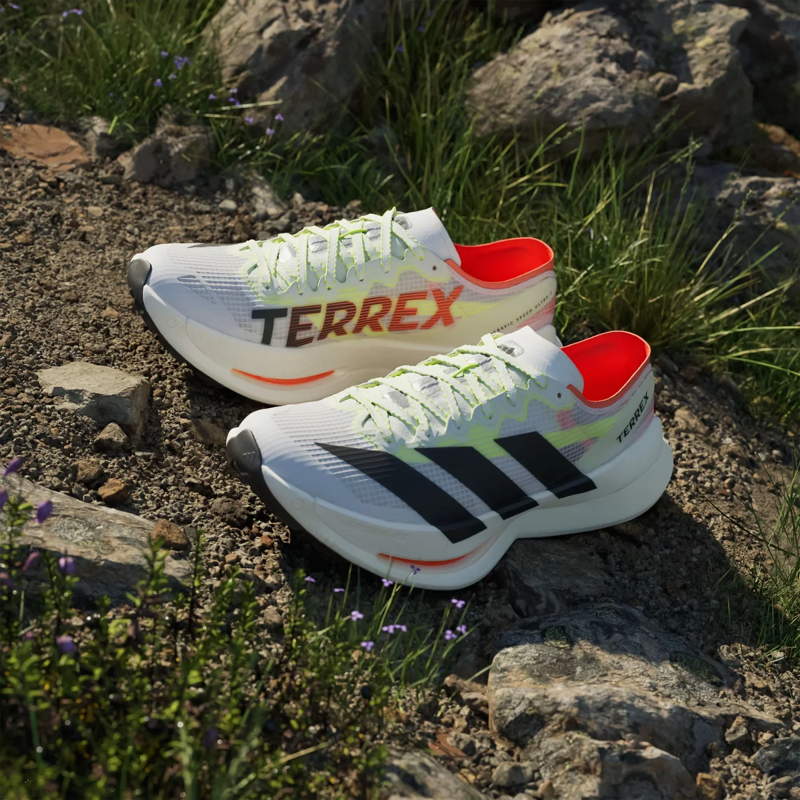 Men's Terrex Agravic Speed Ultra 2 Trail Running Shoes Cloud White / Core Black / Semi Impact Orange - Image 5