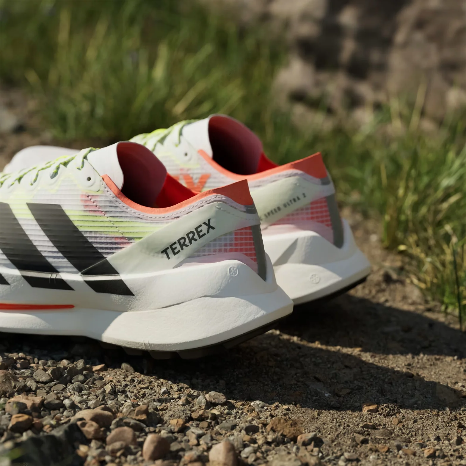 Men's Terrex Agravic Speed Ultra 2 Trail Running Shoes Cloud White / Core Black / Semi Impact Orange - Image 7