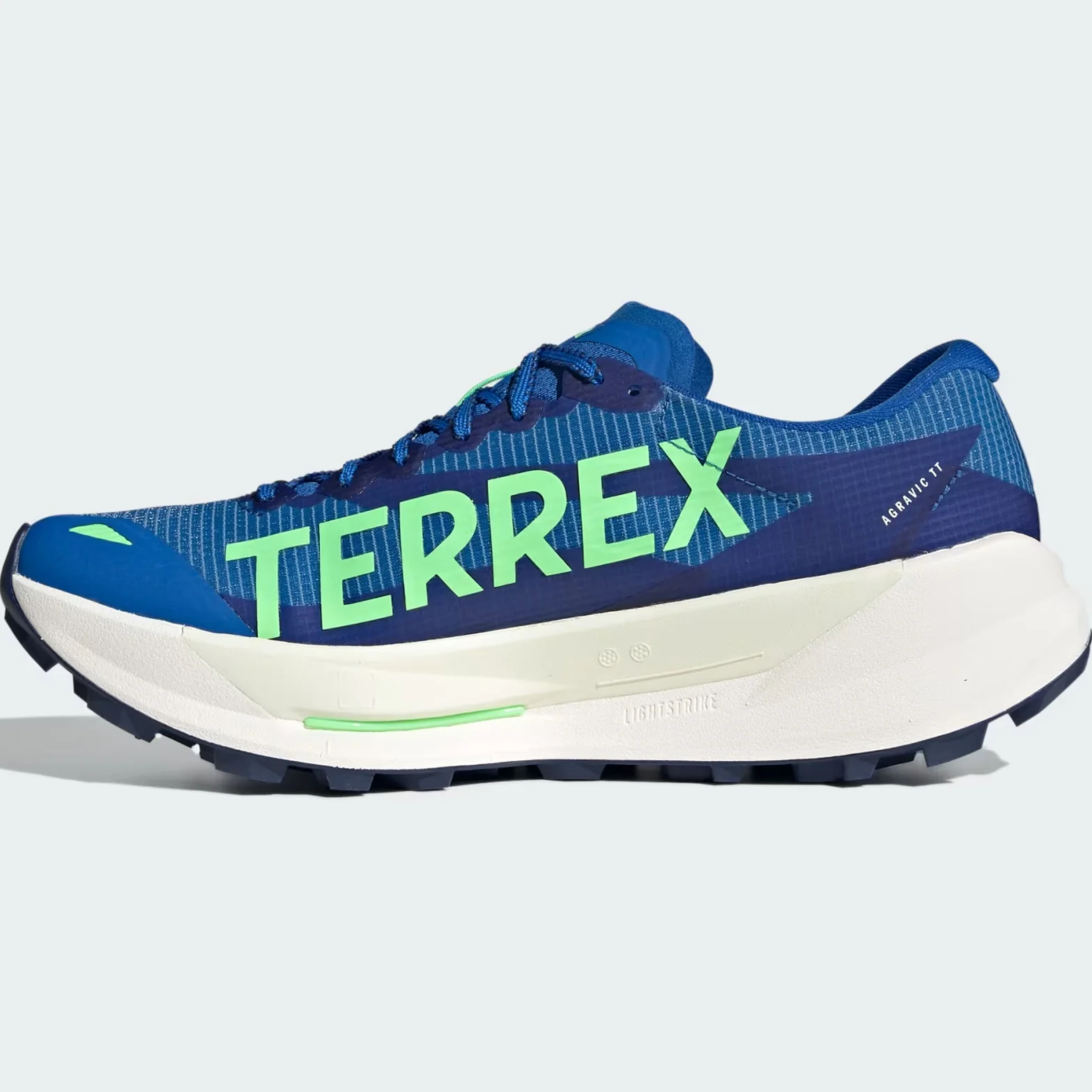 Men's Terrex Agravic TT Trail Running Shoes Blue / Dash Grey / Lime Burst - Image 2