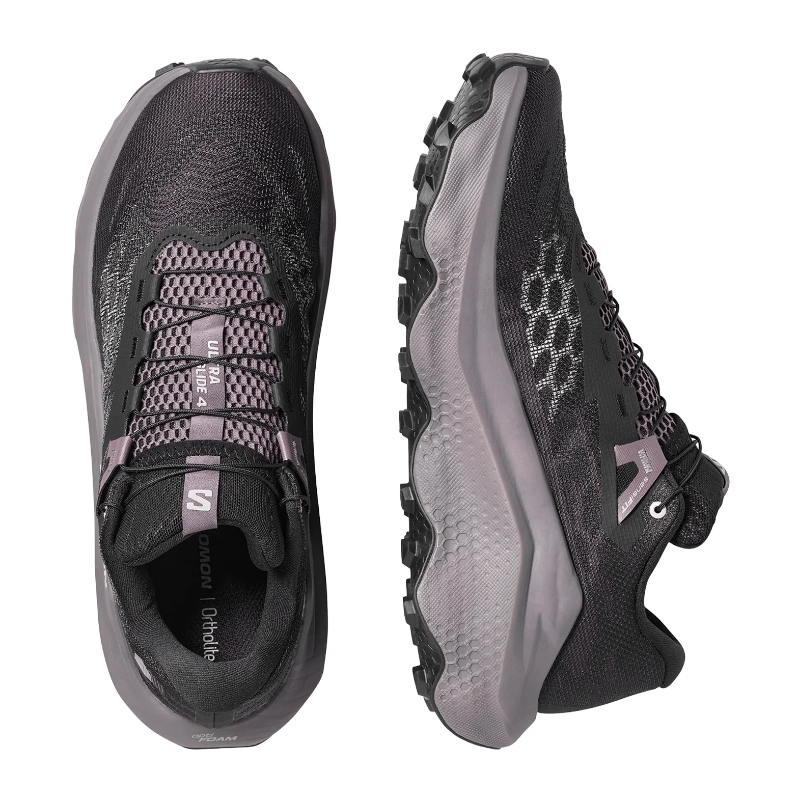 Men's Ultra Glide 4 Trail Running Shoes Black / Dark Gull Grey - Image 3
