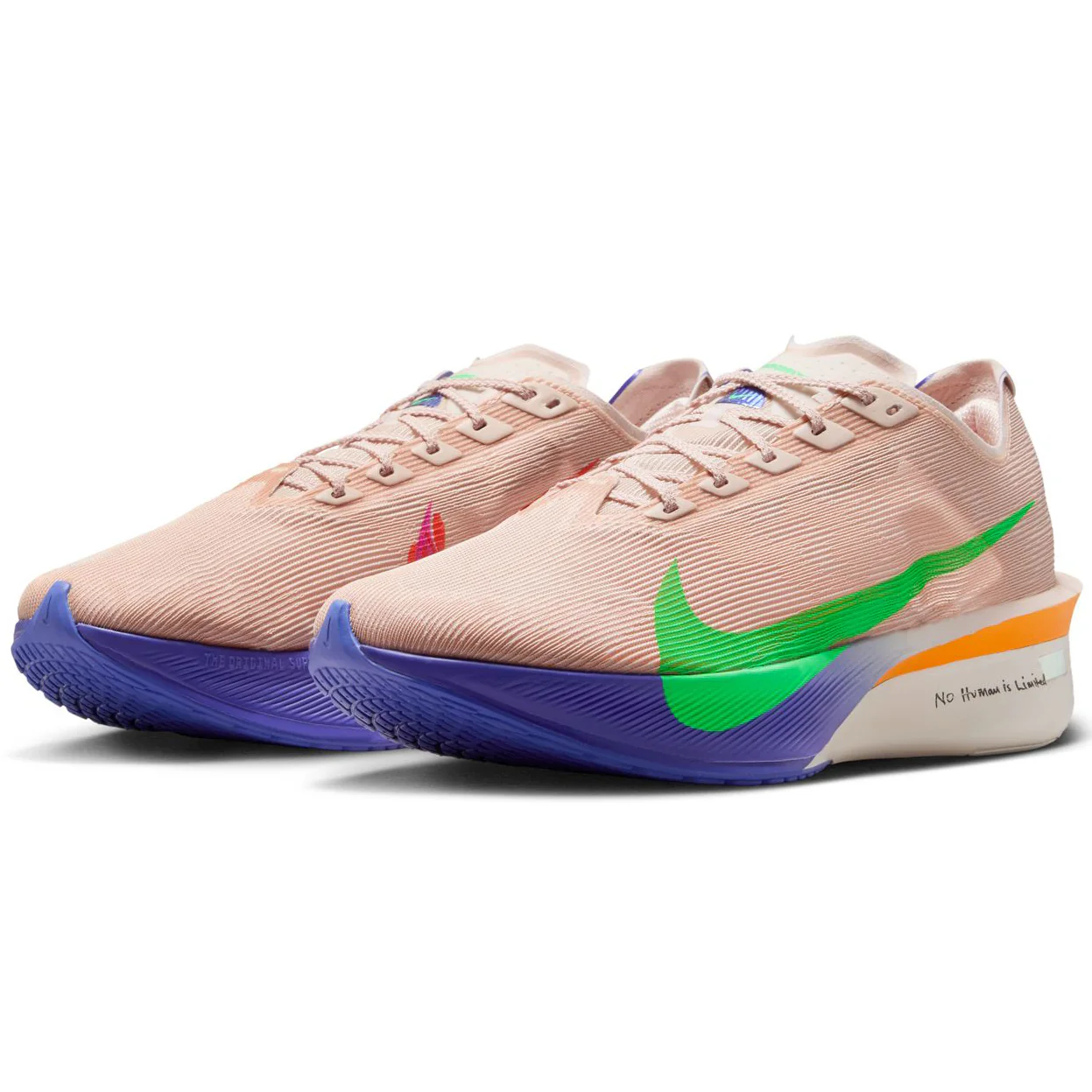Men's Vaporfly 4 Eliud Kipchoge Running Shoes Silt Red / Fire Pink / Bright Ceramic / Green Shock - Image 4
