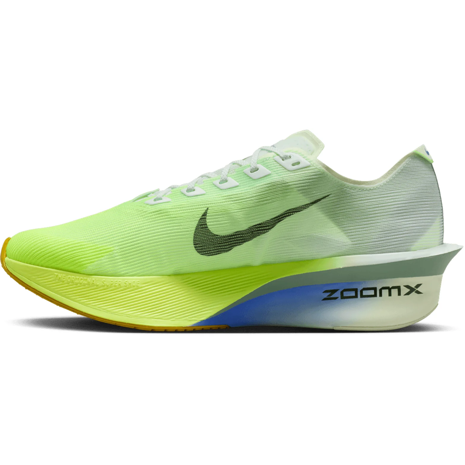 Men's Vaporfly 4 Running Shoes Barely Green / Black Spruce / Volt Tint - Image 2