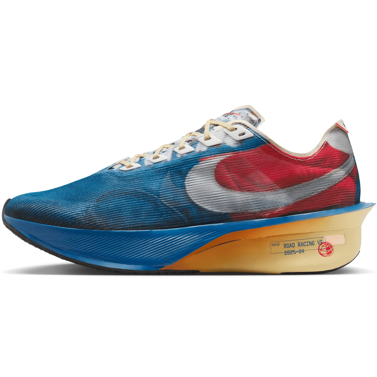 Men's Vaporfly 4 Running Shoes Multi-Colour / Mountain Blue / Fire Red / Clear - Image 2