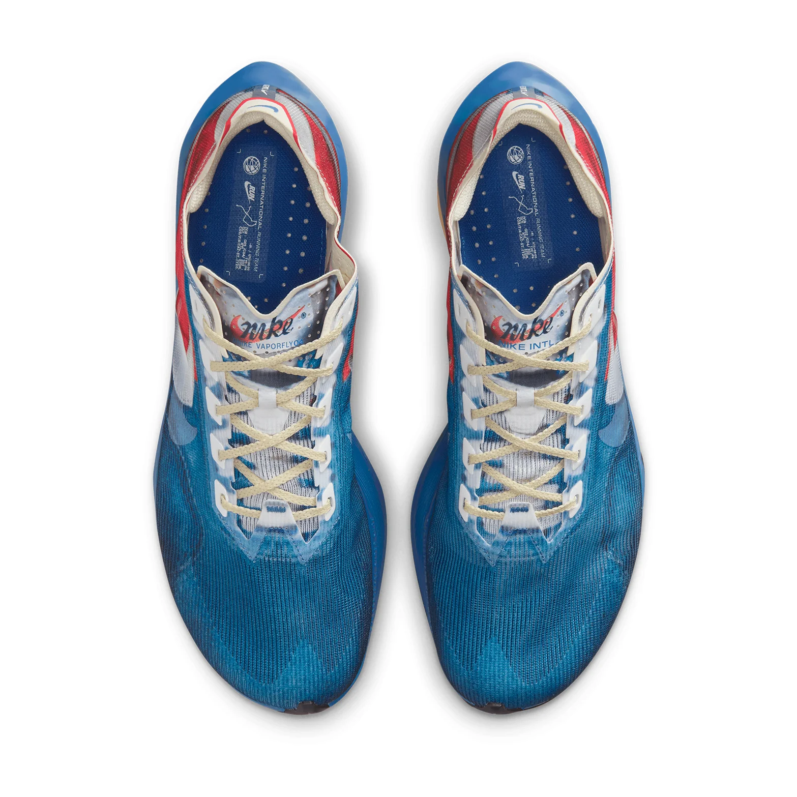 Men's Vaporfly 4 Running Shoes Multi-Colour / Mountain Blue / Fire Red / Clear - Image 4