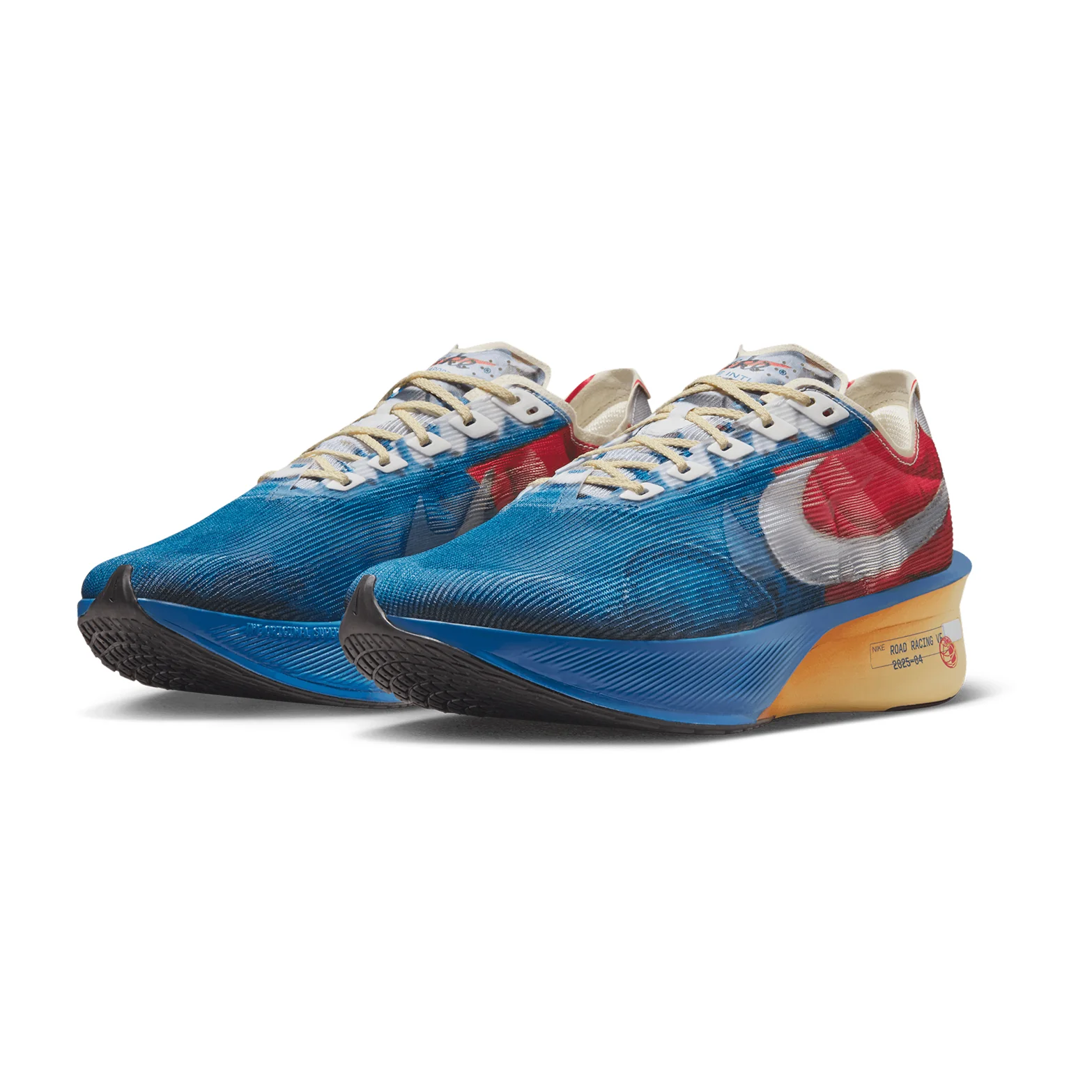 Men's Vaporfly 4 Running Shoes Multi-Colour / Mountain Blue / Fire Red / Clear - Image 6