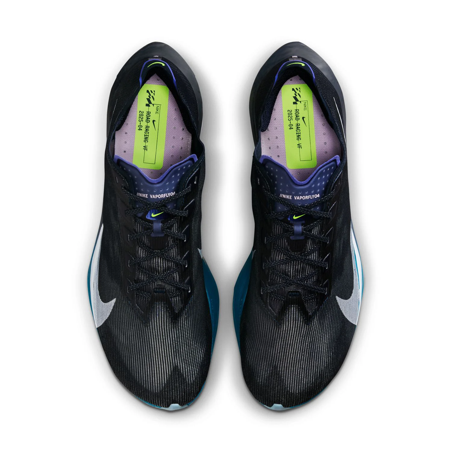 Men's Vaporfly 4 Running Shoes Obsidian / White / Persian Violet - Image 4