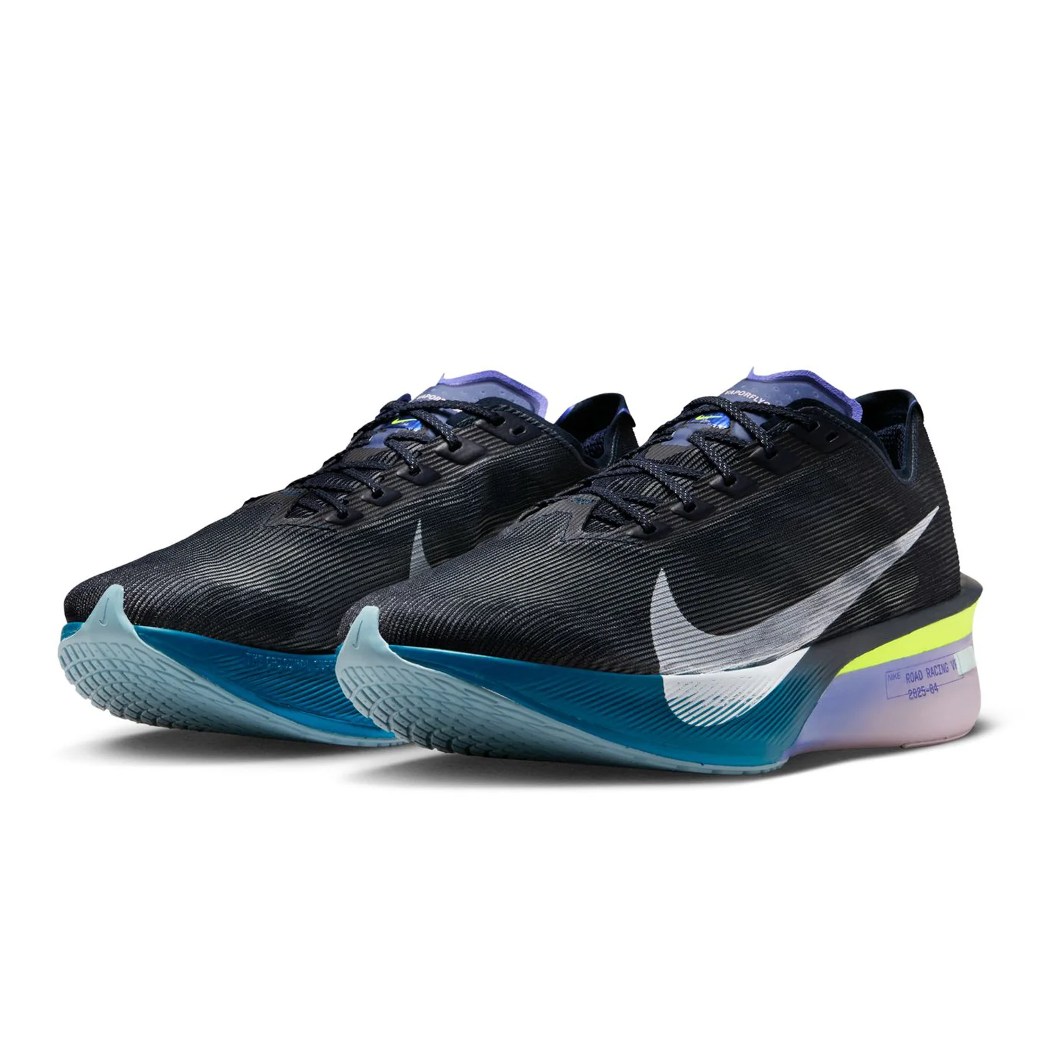 Men's Vaporfly 4 Running Shoes Obsidian / White / Persian Violet - Image 5
