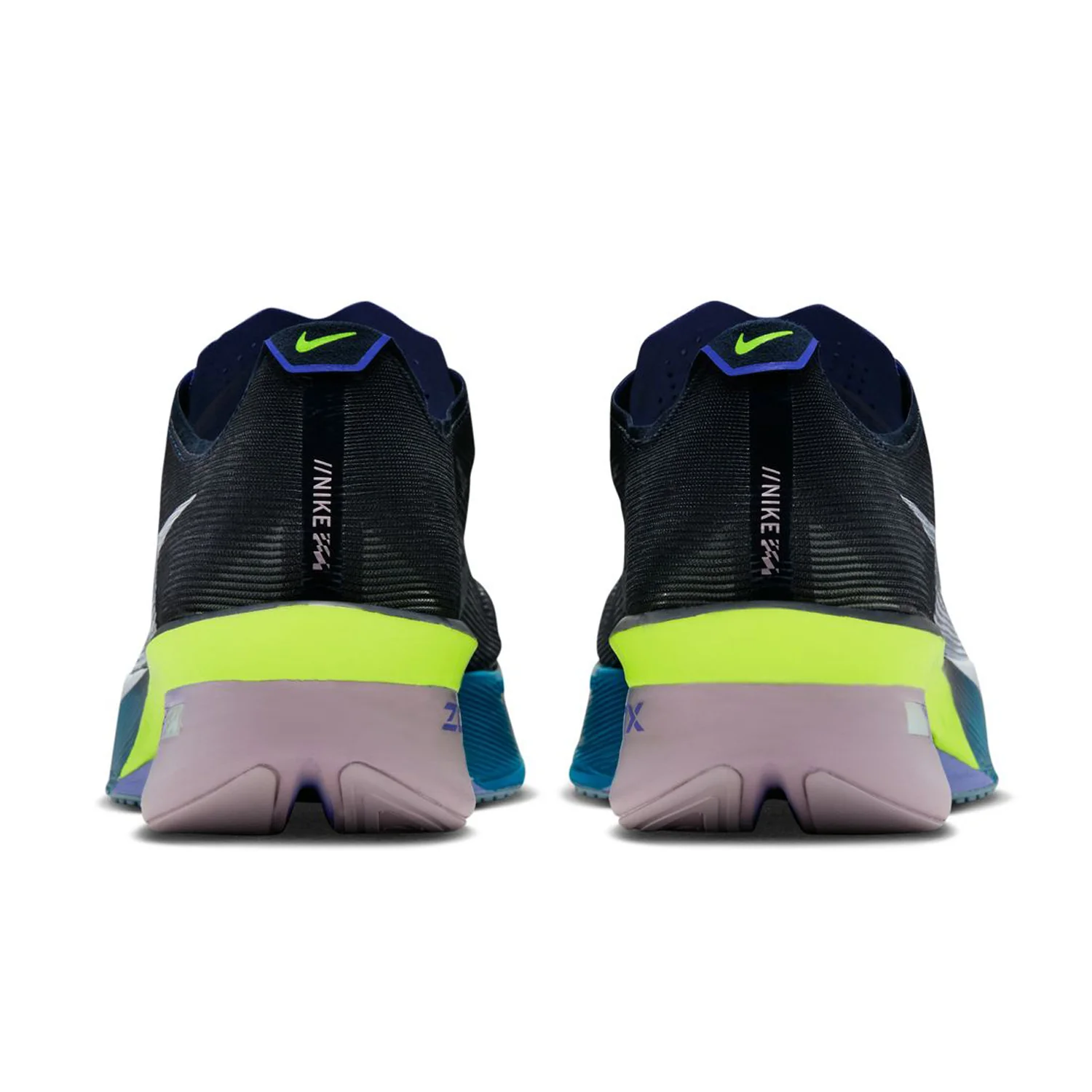 Men's Vaporfly 4 Running Shoes Obsidian / White / Persian Violet - Image 6
