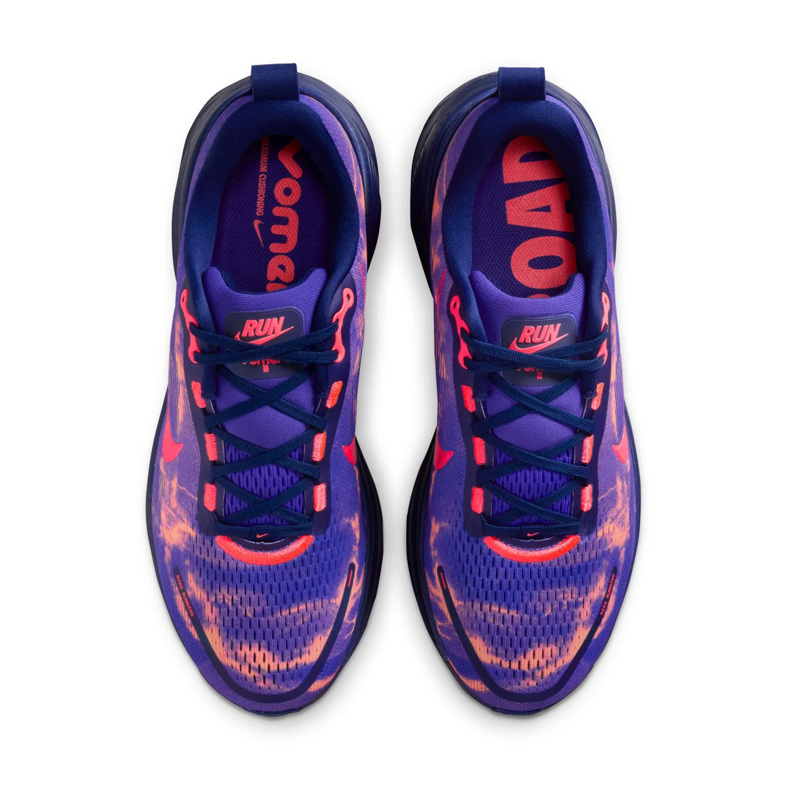 Men's Vomero 18 Running Shoes Indigo Burst / Blue Void / Orange Pulse / Hot Lava - Image 3