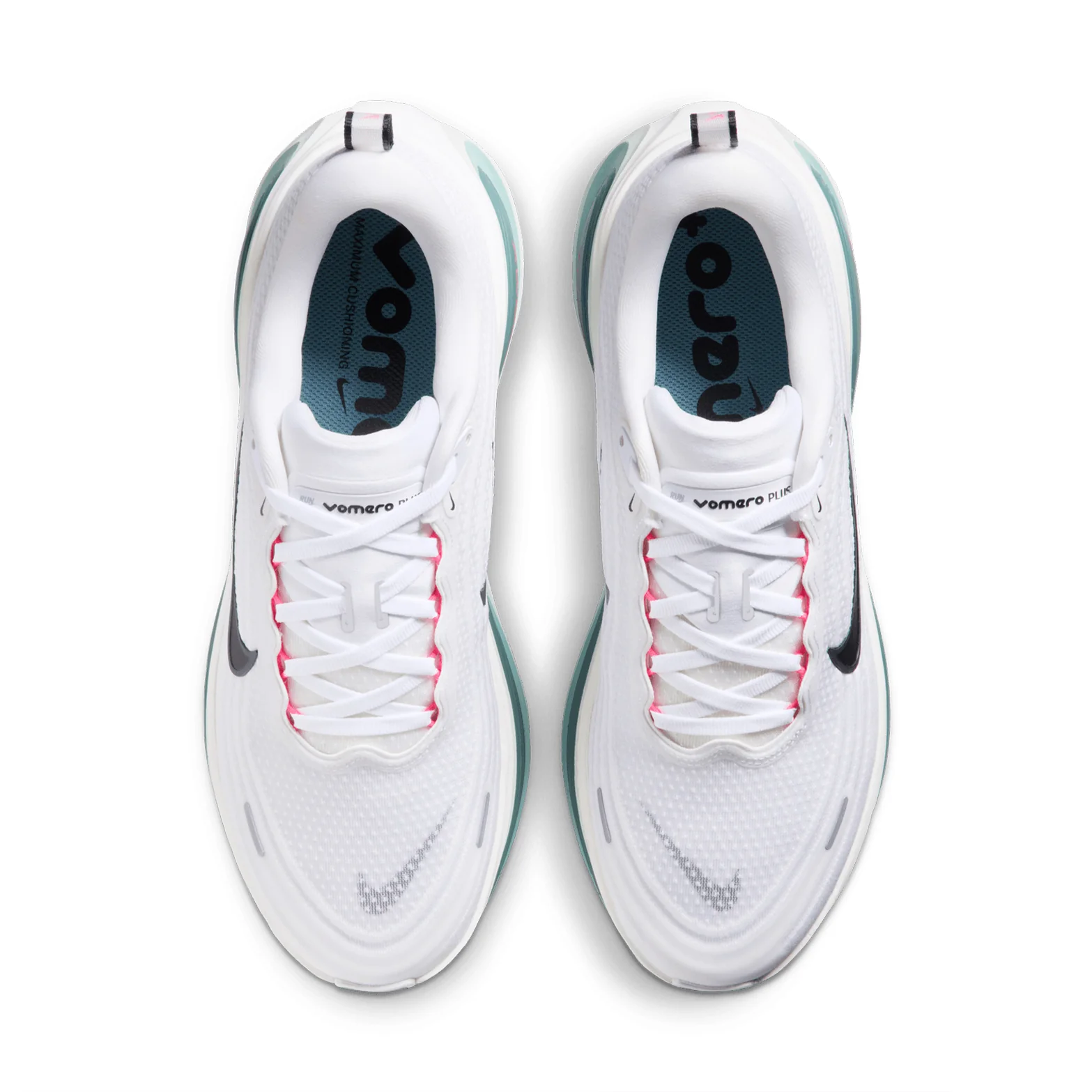 Men's Vomero Plus Running Shoes White / Black / Mineral Slate / Hyper Pink - Image 3