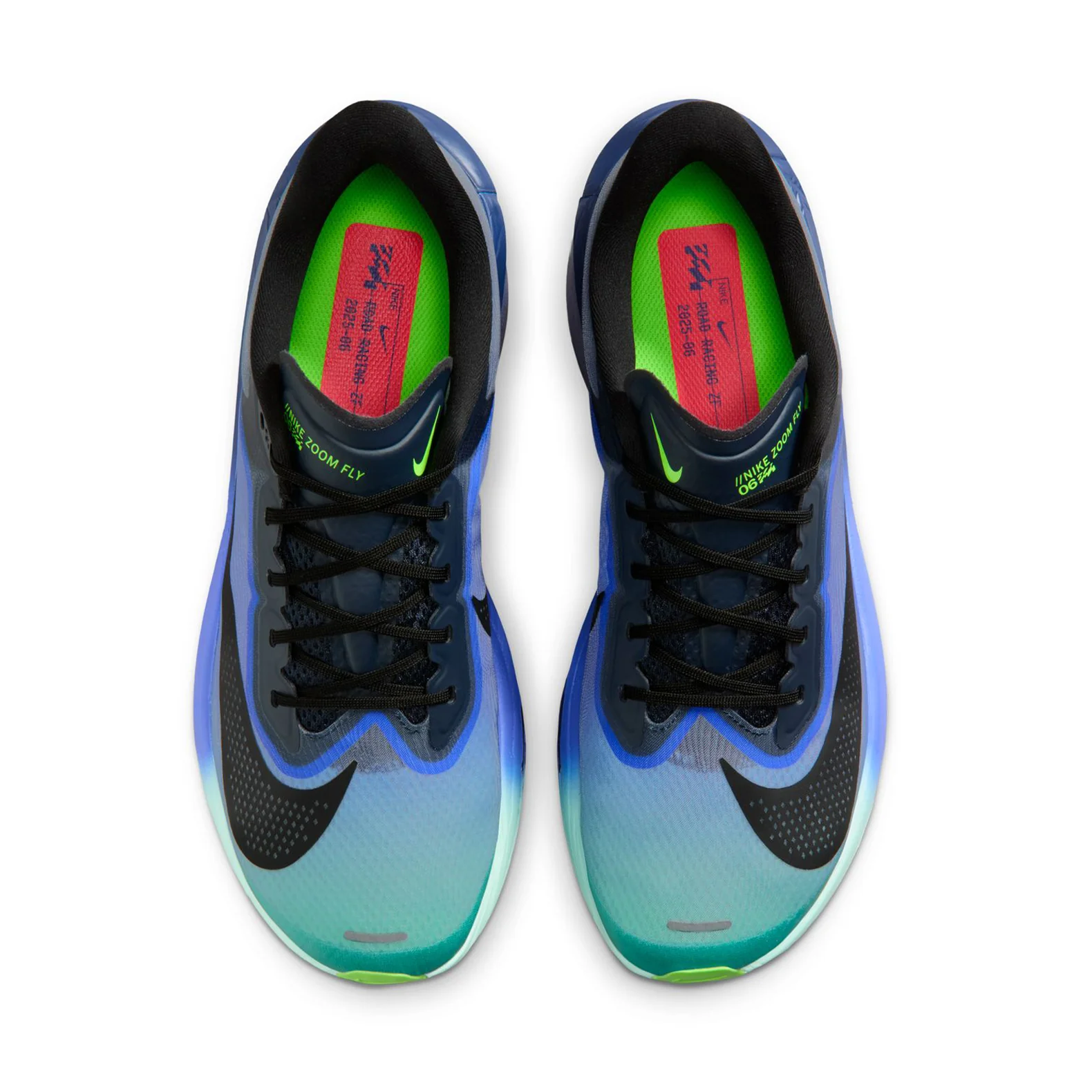 Men's Zoom Fly 6 GLAM Running Shoes Dark Obsidian / Black / Racer Blue - Image 3