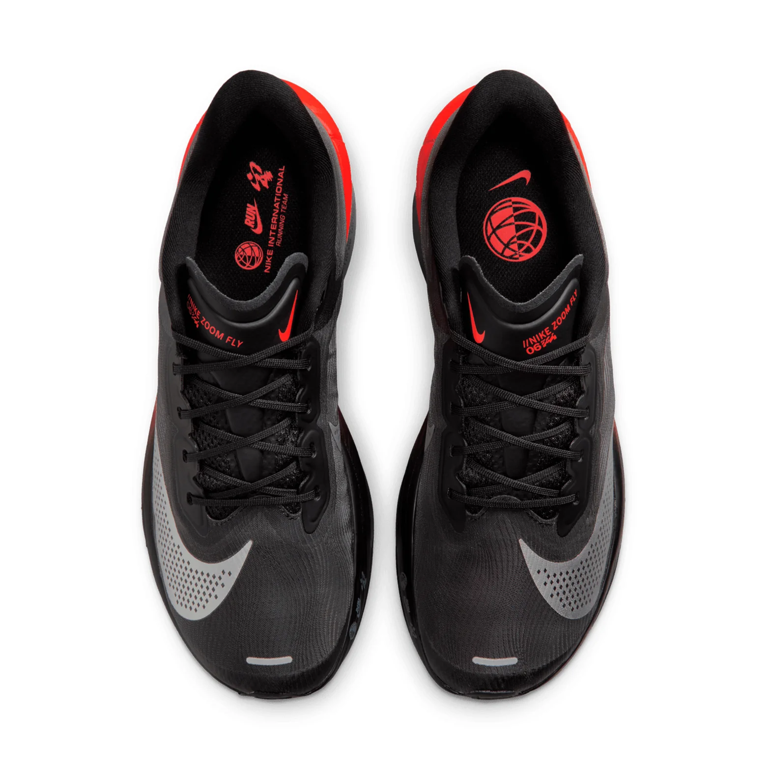 Men's Zoom Fly 6 Running Shoes Black / Metallic Silver / Bright Crimson - Image 3