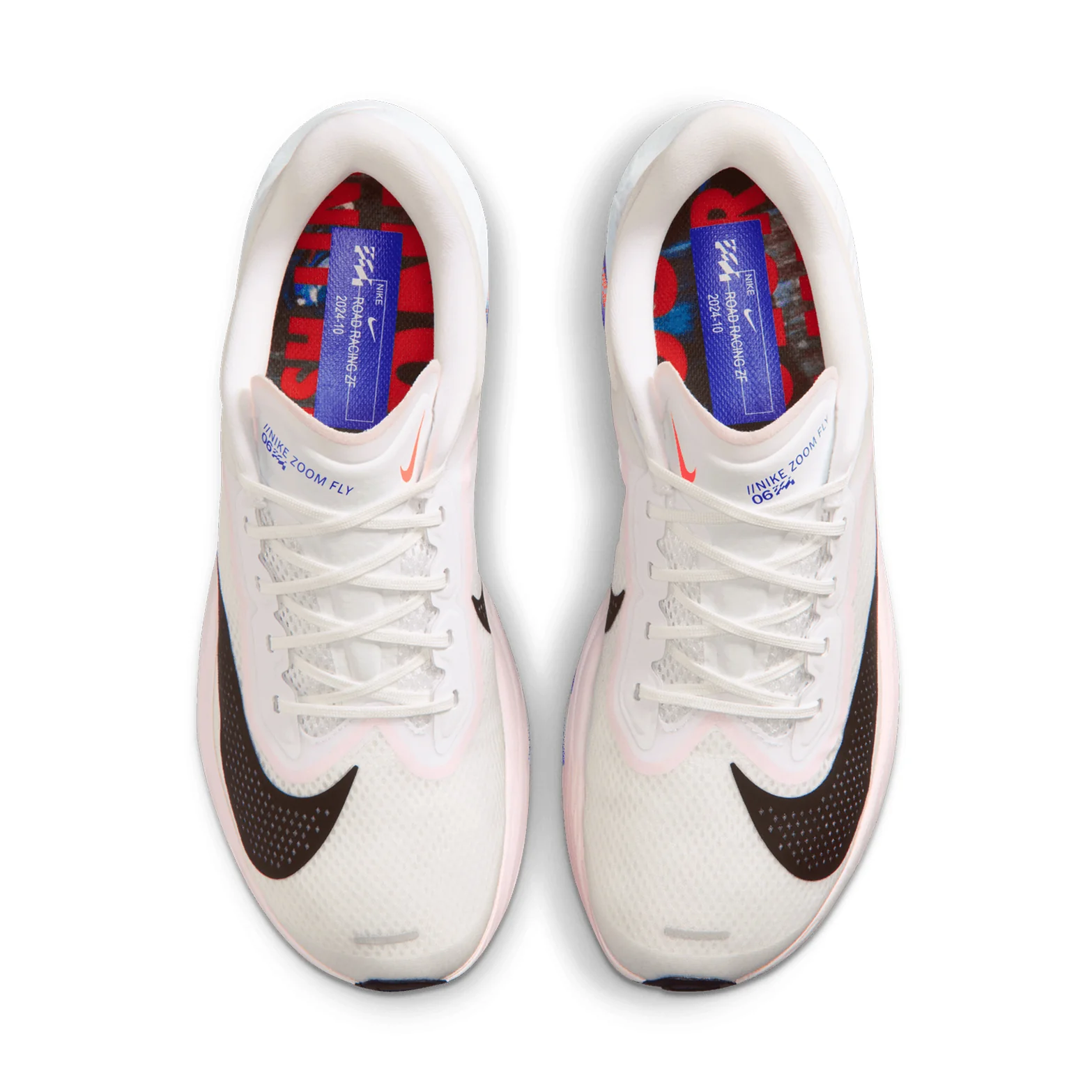 Men's Zoom Fly 6 Running Shoes White / Silt Red / Racer Blue / Black - Image 3