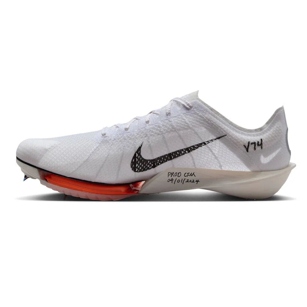 Nike Air Zoom Victory 2 Proto Running Spikes White / Total Orange / Black - Image 3
