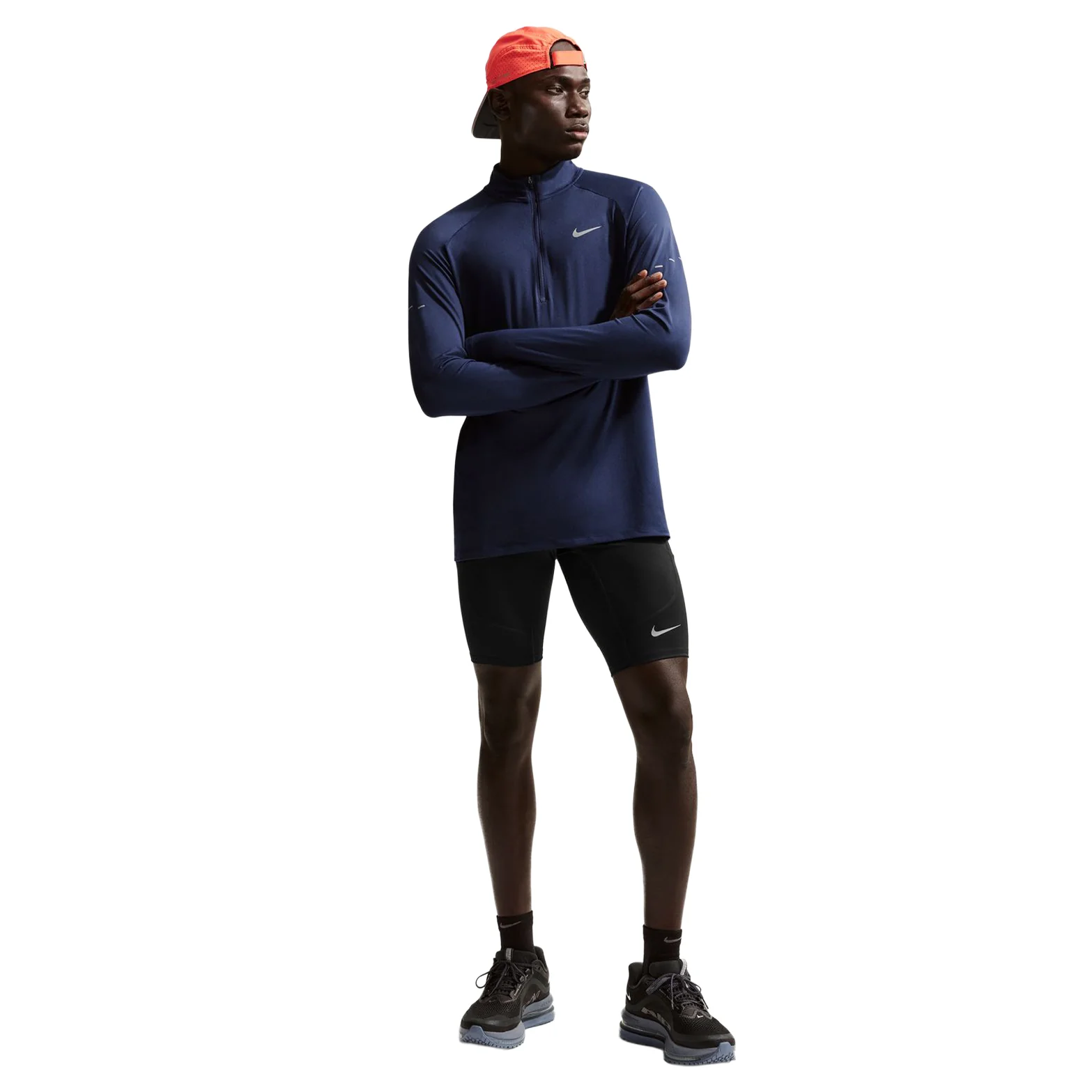 Men's Stride Dri-FIT Half Tights Black - Image 4