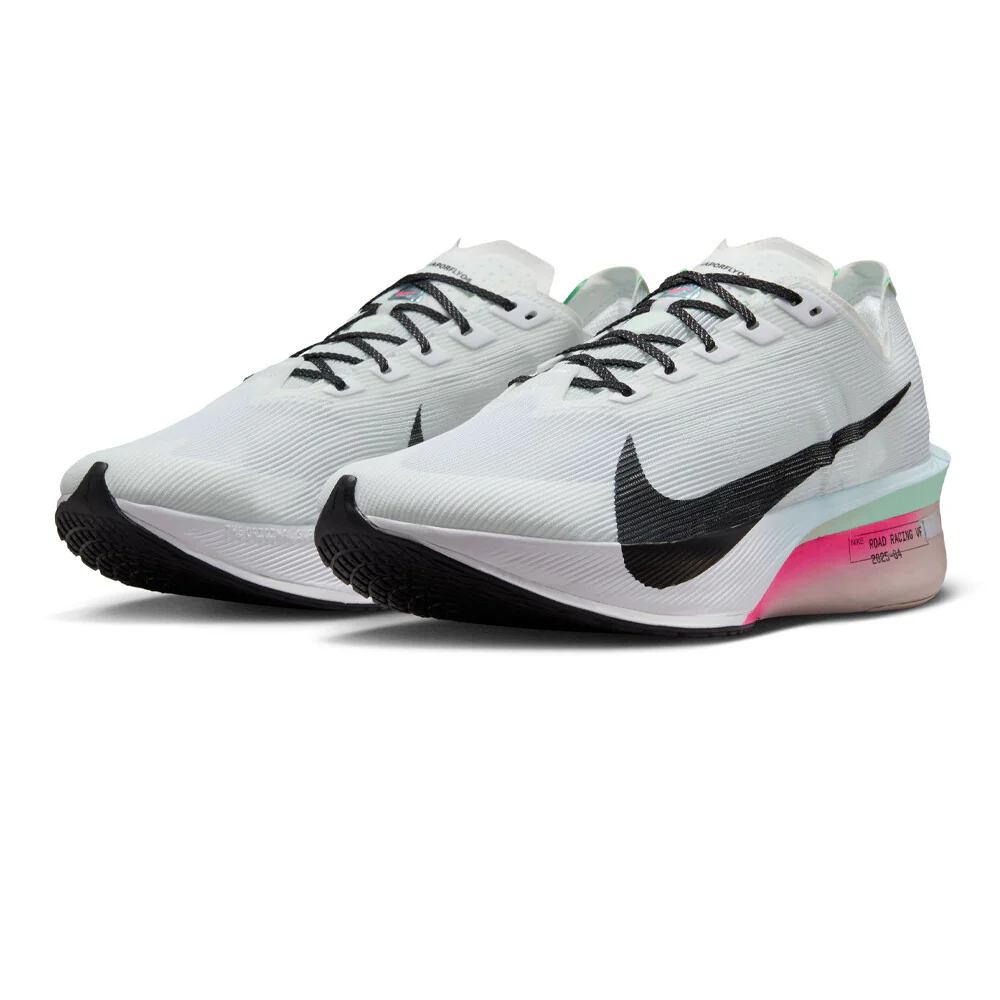 Men's Vaporfly 4 Running Shoes White / Hyper Pink / Mint Foam / Black - Image 6
