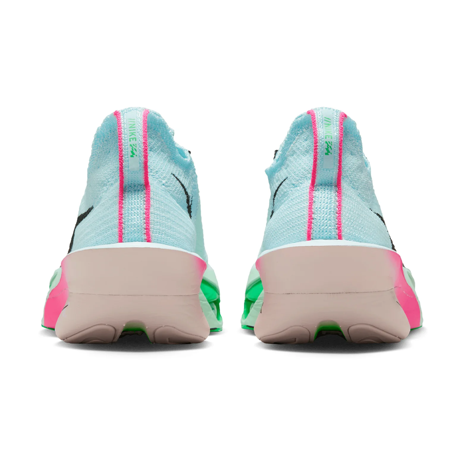 Women's Alphafly 3 Running Shoes Glacier Blue / Mint Foam / Green Shock / Black - Image 5