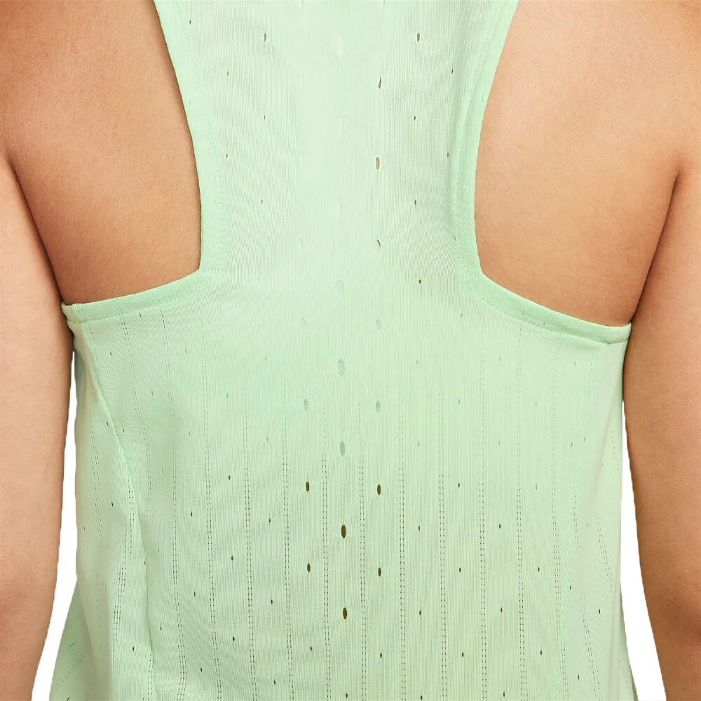 x Achilles Heel Women's 'One More Mile' AeroSwift ADV Running Vest Vapour Green / Black - Image 5