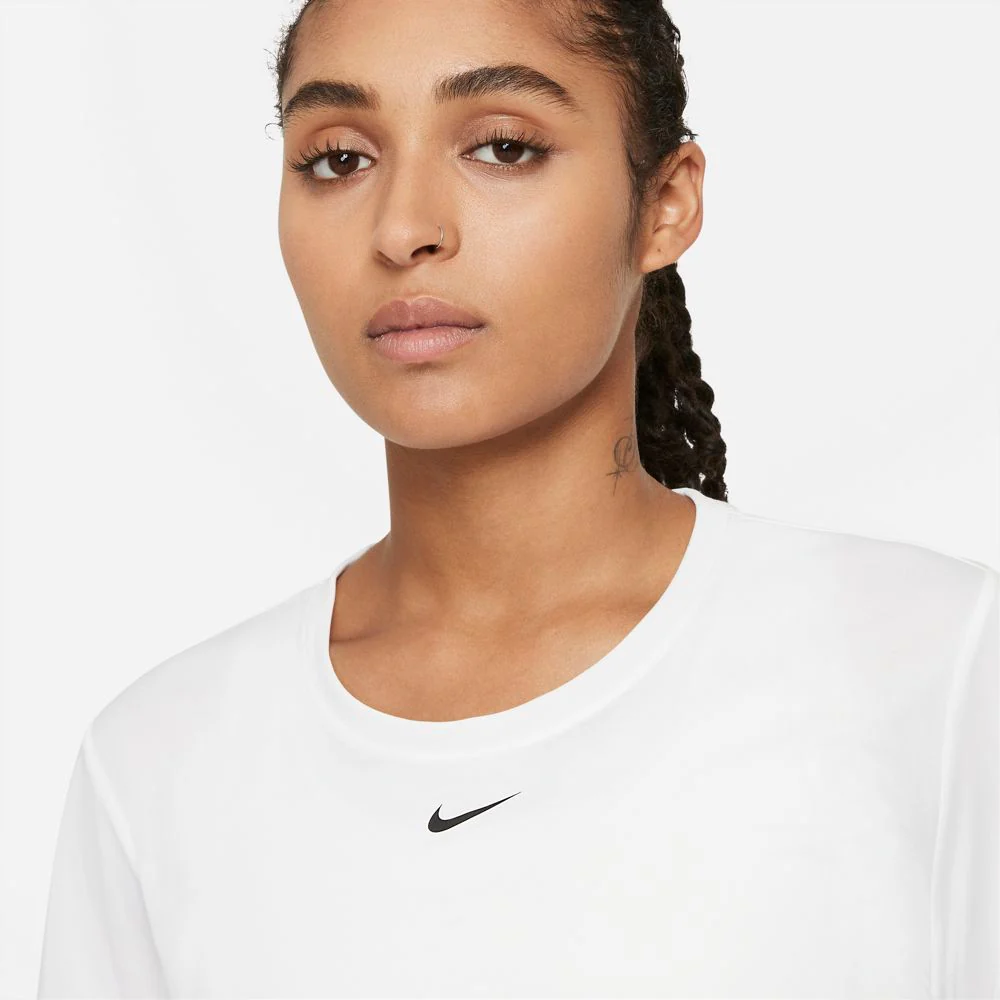 Nike Women's Dri-FIT One Tee White / Black - Image 3
