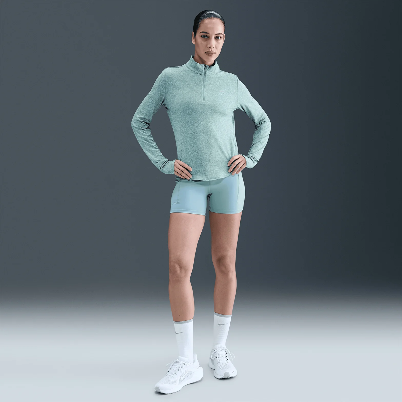 Women's Dri-FIT Swift 1/4 Zip Running Top Cannon / Heather - Image 3