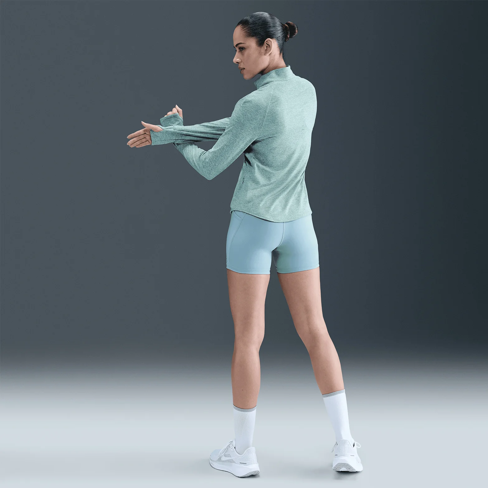 Women's Dri-FIT Swift 1/4 Zip Running Top Cannon / Heather - Image 4