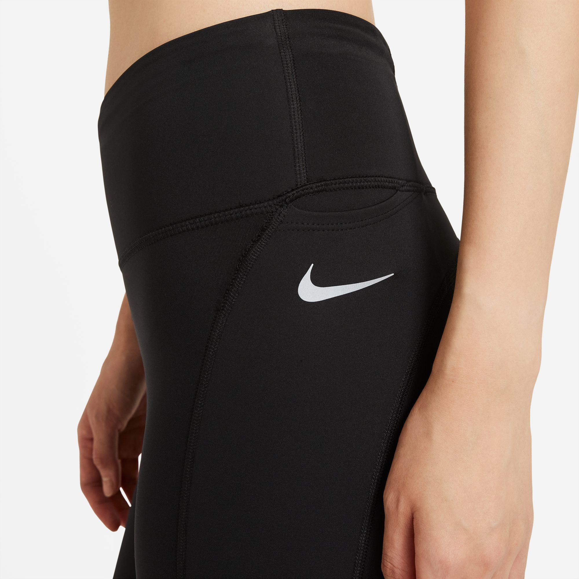 Nike Women's Epic Fast Mid-Rise Pocket Running Tight Black - Image 7