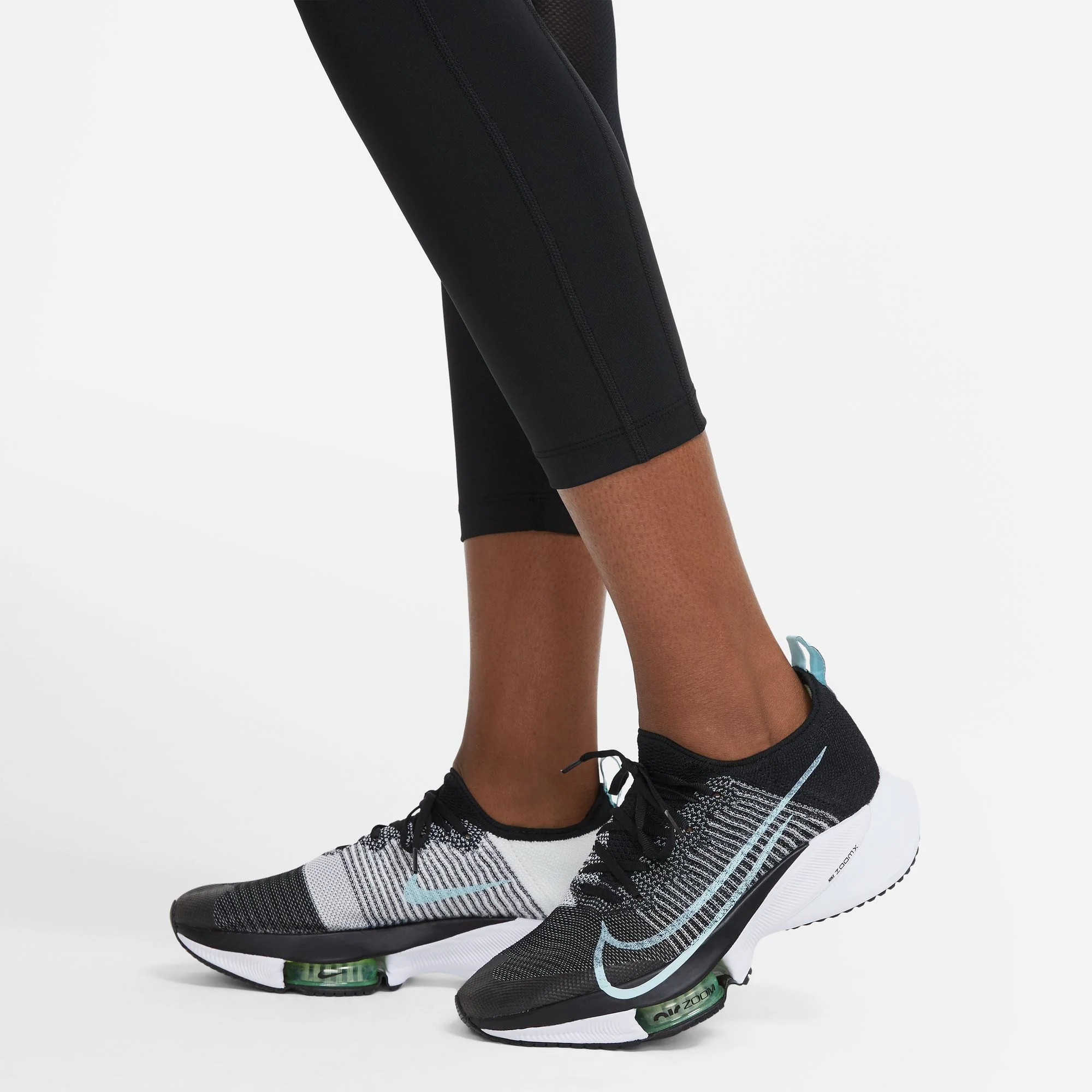 Nike Women's Fast Mid-Rise Crop Running Tights Black - Image 6