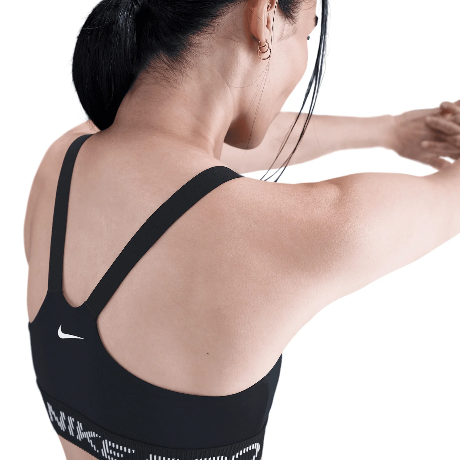 Women's Light-Support Sports Bra Black / White - Image 2
