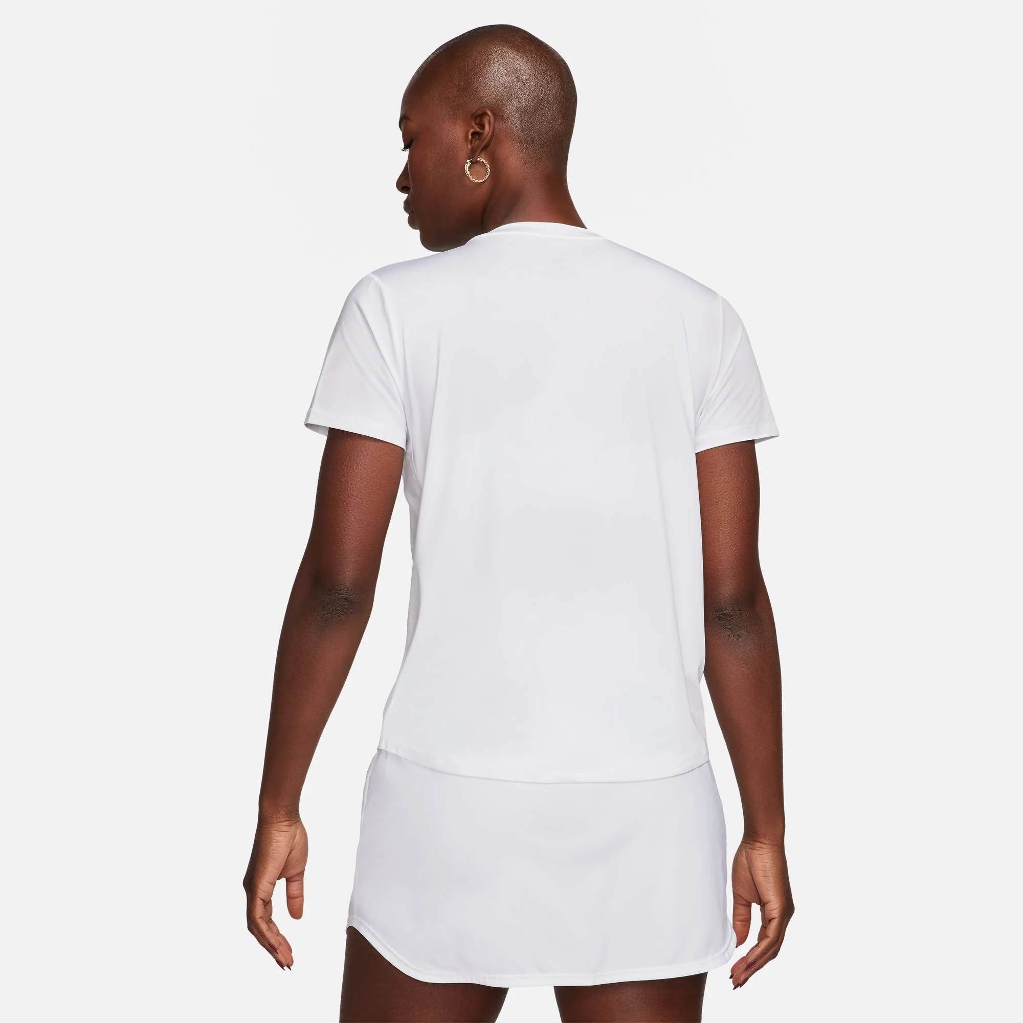 Nike Women's One Dri-FIT Classic Tee White / Black - Image 2