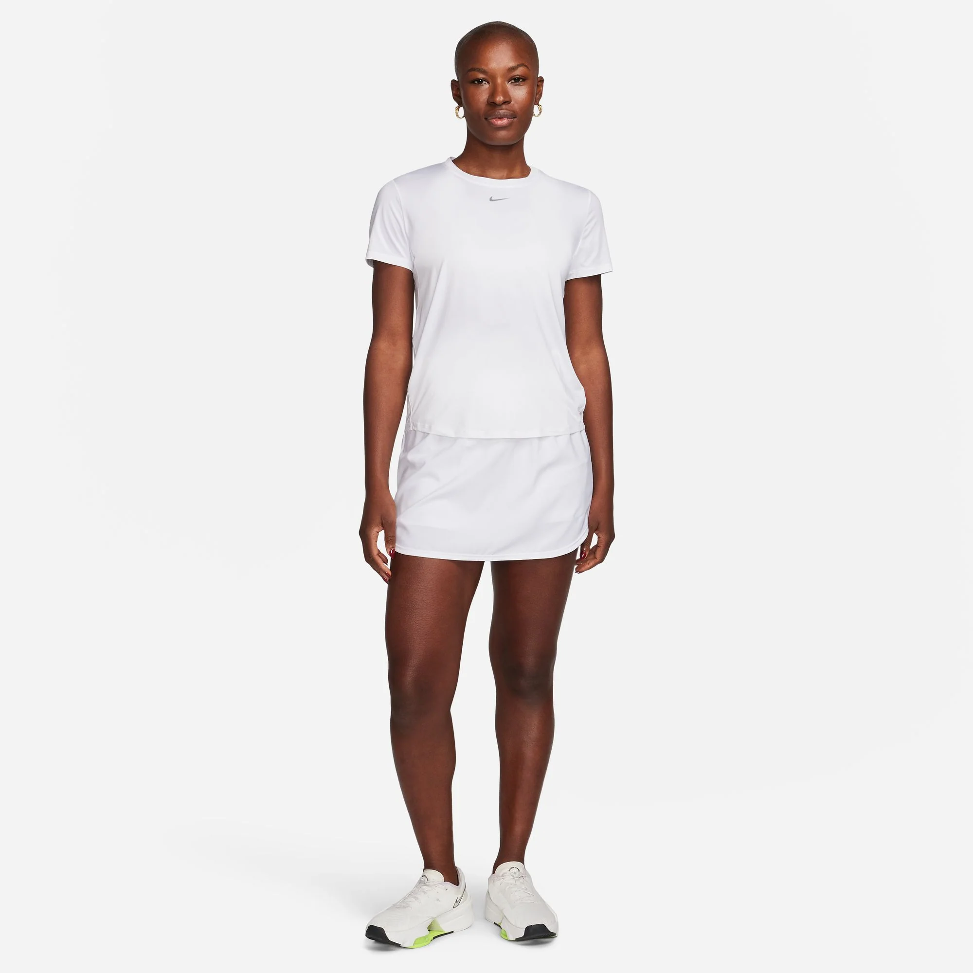 Nike Women's One Dri-FIT Classic Tee White / Black - Image 3