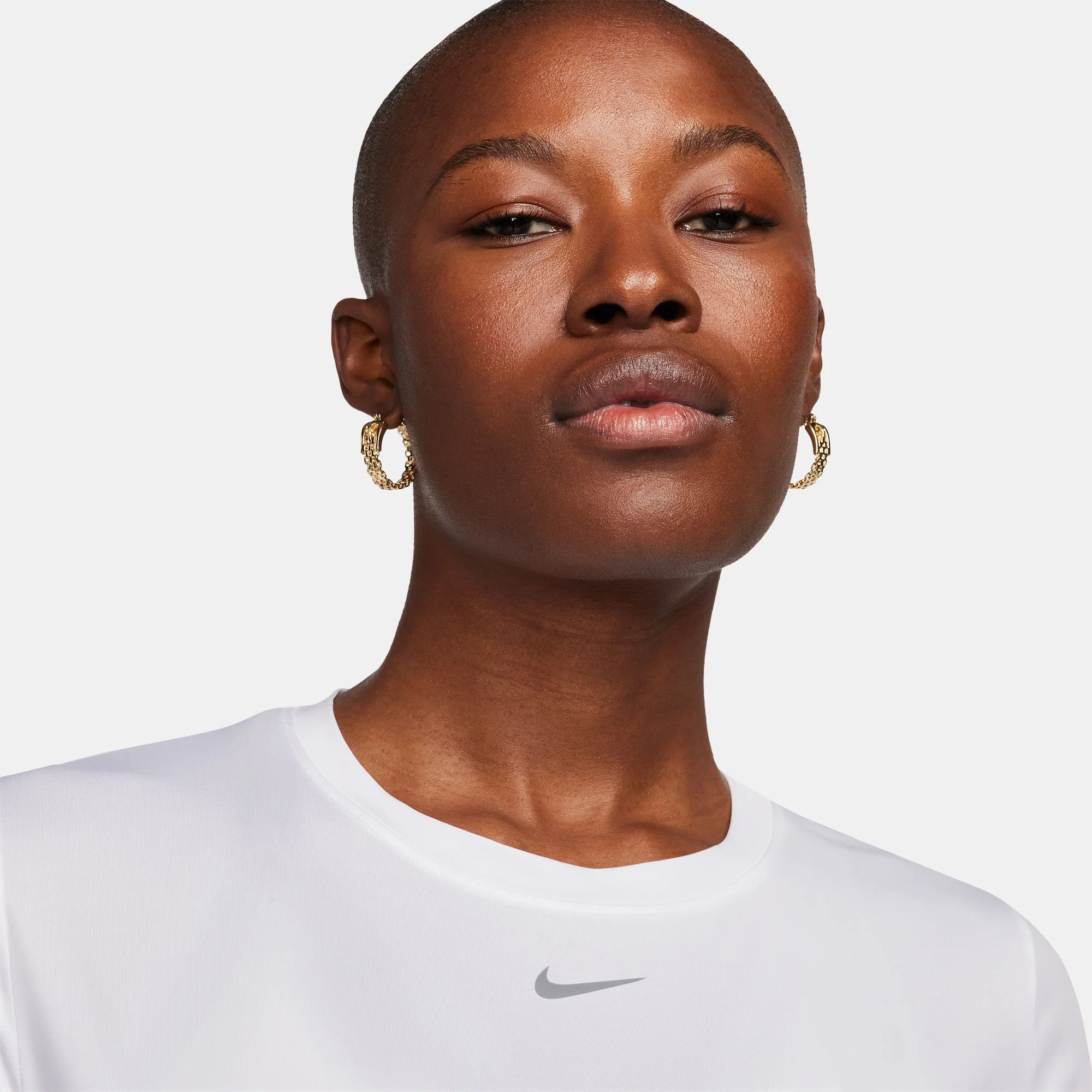 Nike Women's One Dri-FIT Classic Tee White / Black - Image 4