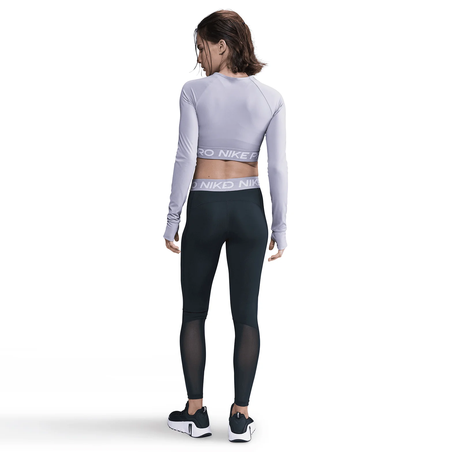 Women's Pro Dri-FIT Cropped Top Lilac Ice / White - Image 2