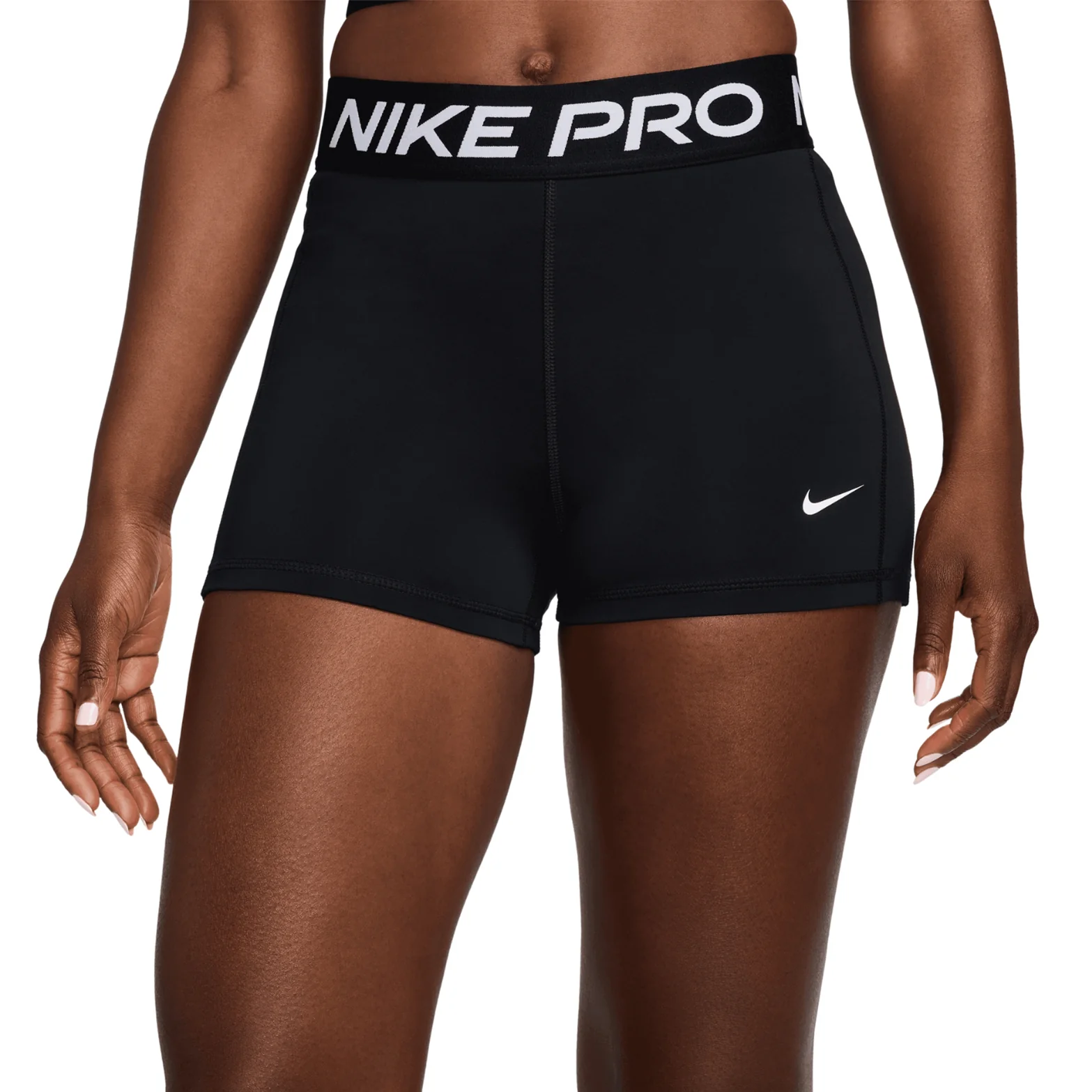Women's Pro Leak Protection: Period 3 Inch Short Black / White - Image 2
