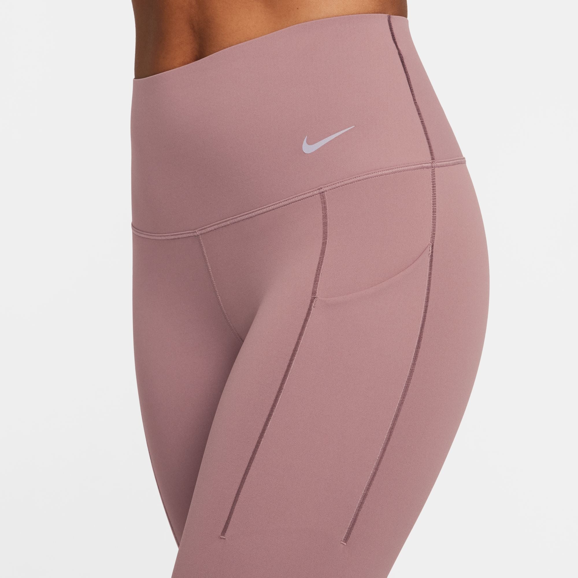 Women's Universa Medium-Support High-Waisted Full Length Leggings Smokey Mauve / Black - Image 4