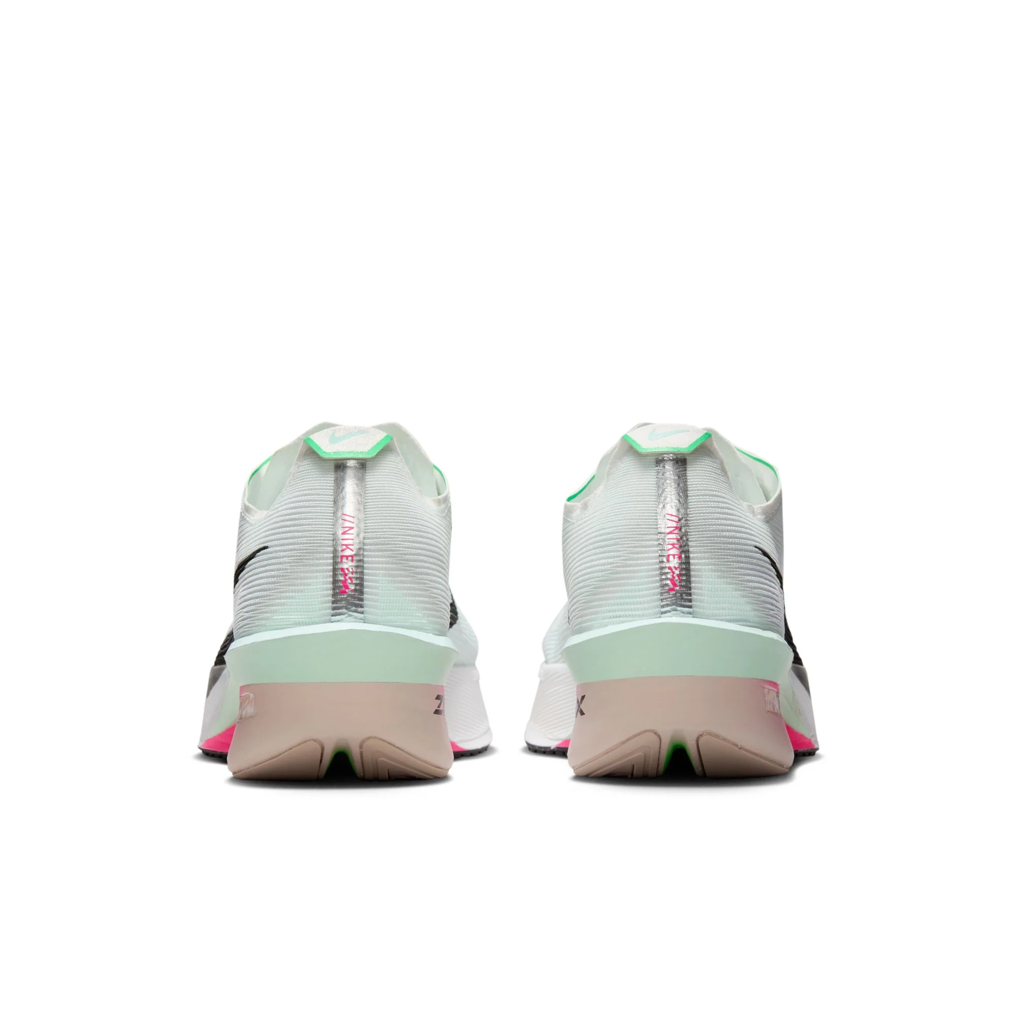 Women's Vaporfly 4 Running Shoes White / Hyper Pink / Mint Foam / Black - Image 5