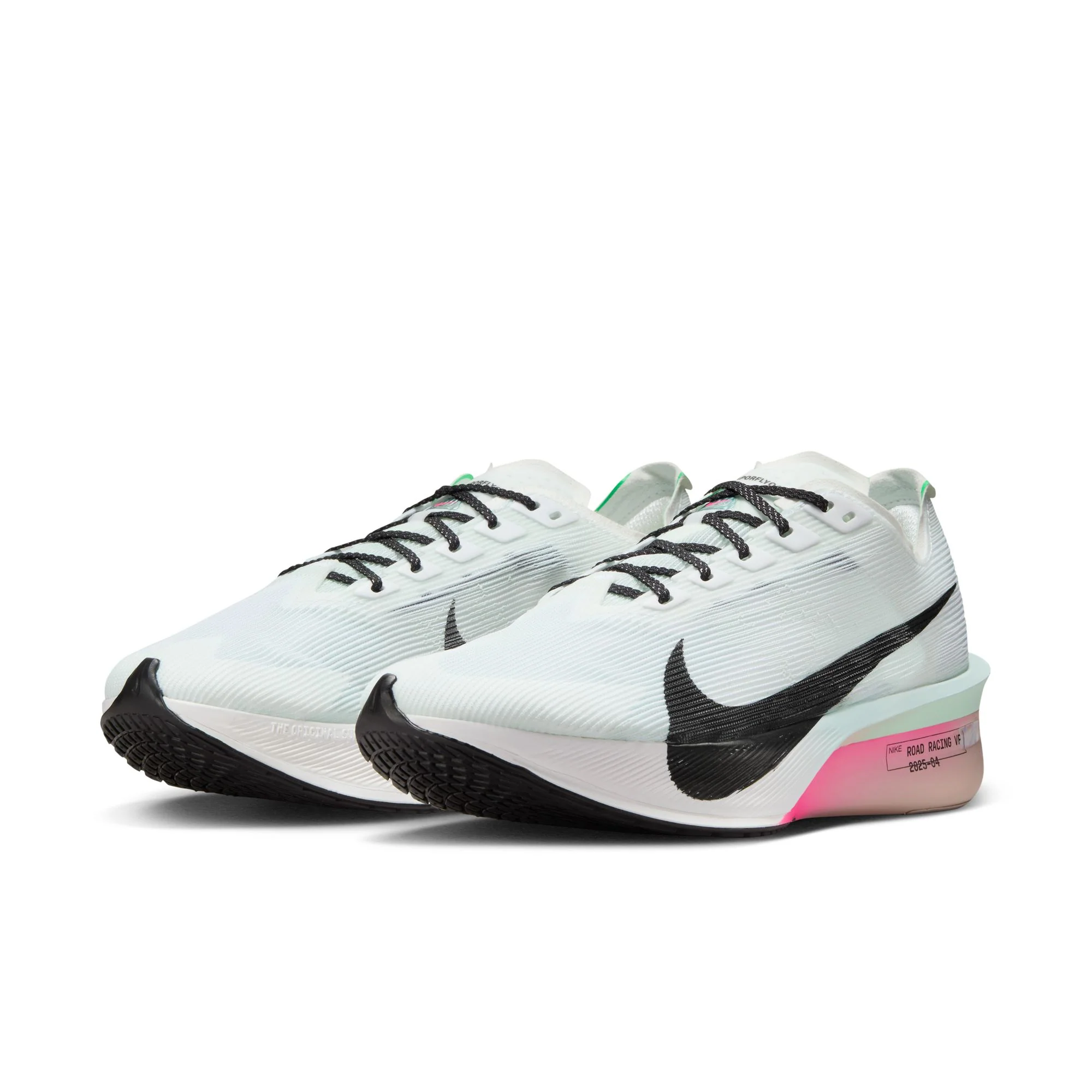 Women's Vaporfly 4 Running Shoes White / Hyper Pink / Mint Foam / Black - Image 6