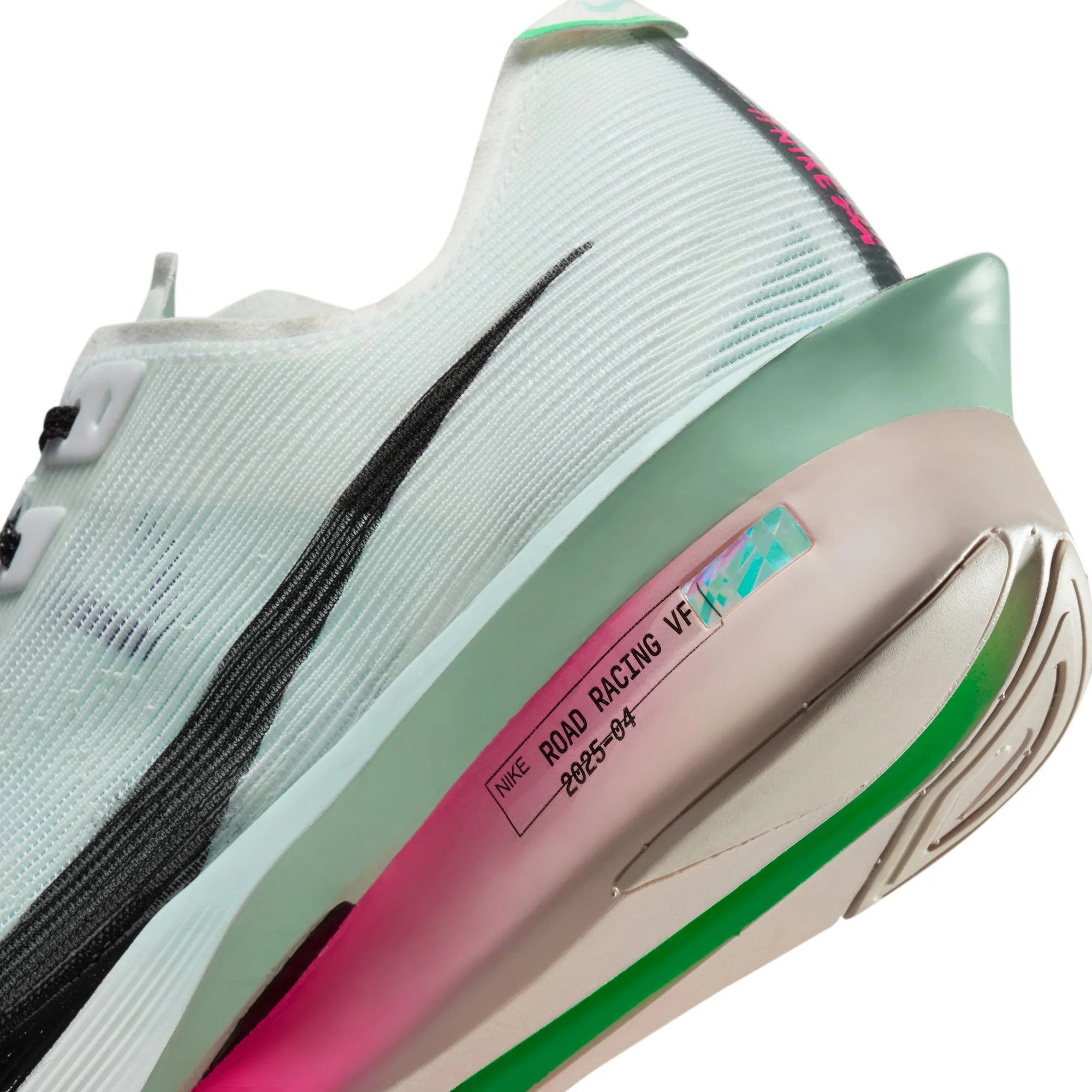 Women's Vaporfly 4 Running Shoes White / Hyper Pink / Mint Foam / Black - Image 7