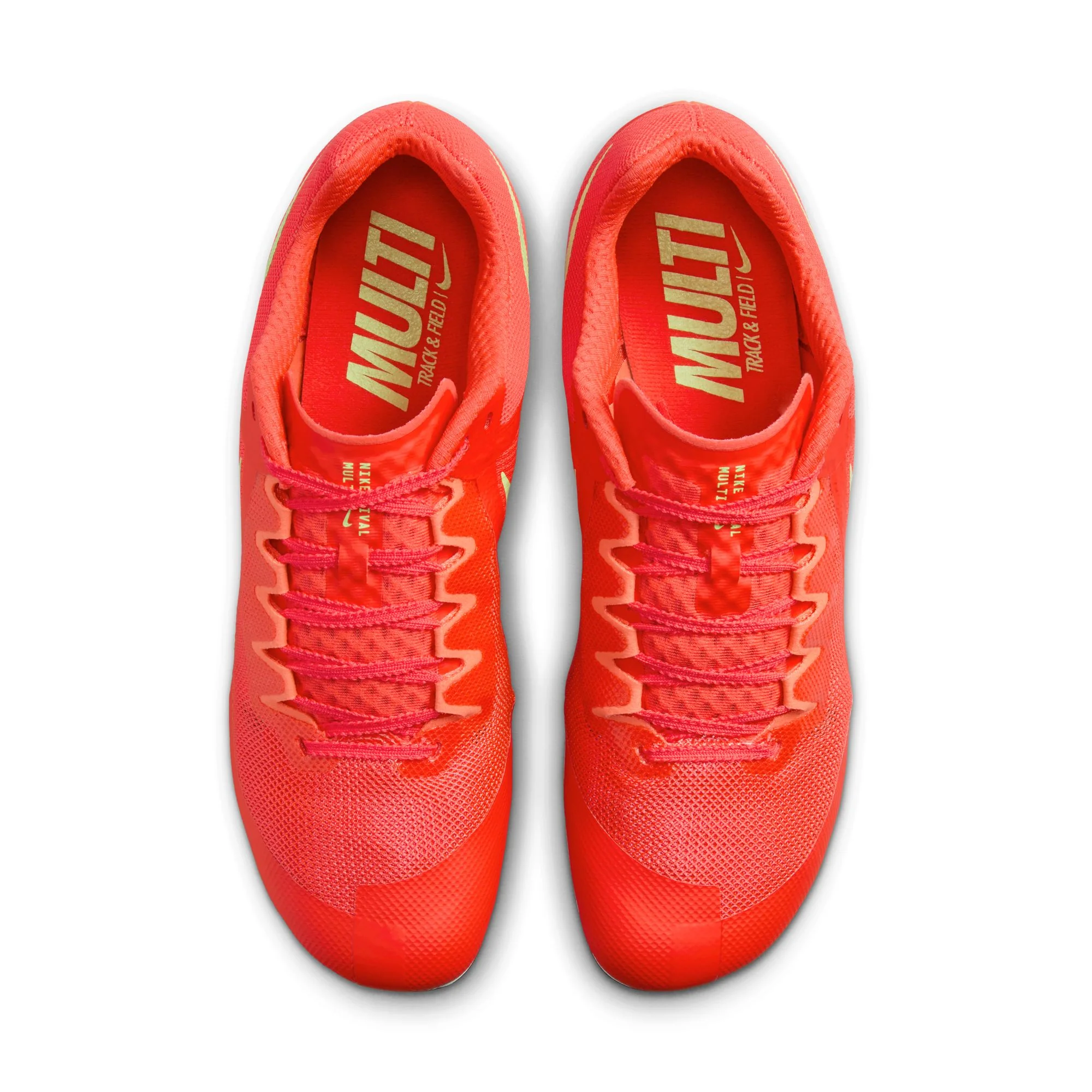 Nike Zoom Rival Multi-Event Running Spikes Bright Crimson / Washed Coral / Lime Blast - Image 4