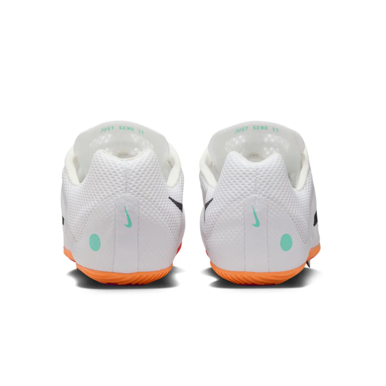 Zoom Rival Sprint Running Spikes White / Obsidian / Bright Crimson / Hyper Turquoise - Image 6
