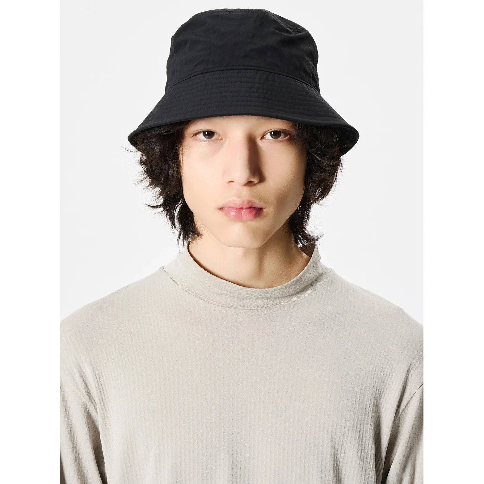 Nylon Bucket Hat Black - Image 2