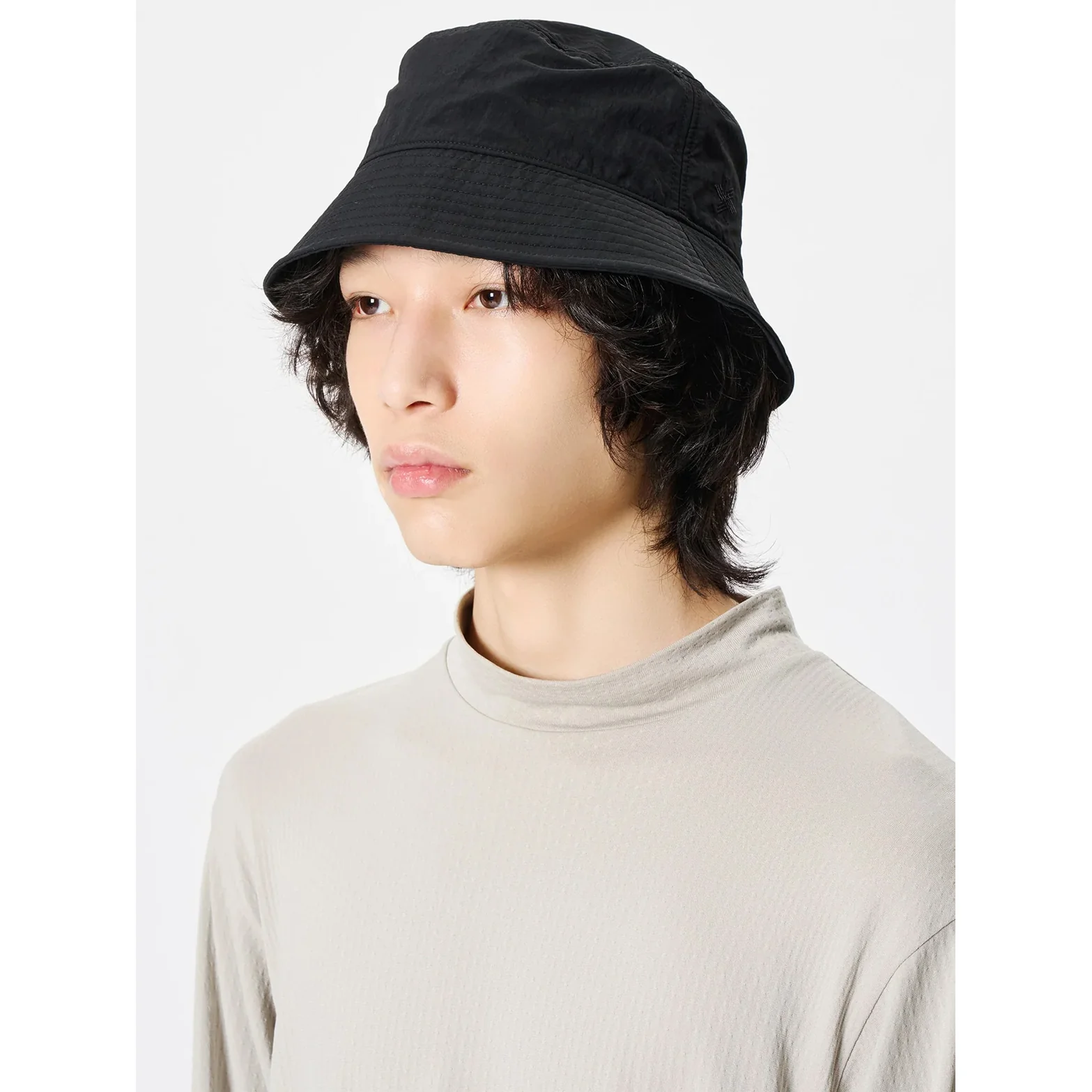 Nylon Bucket Hat Black - Image 3