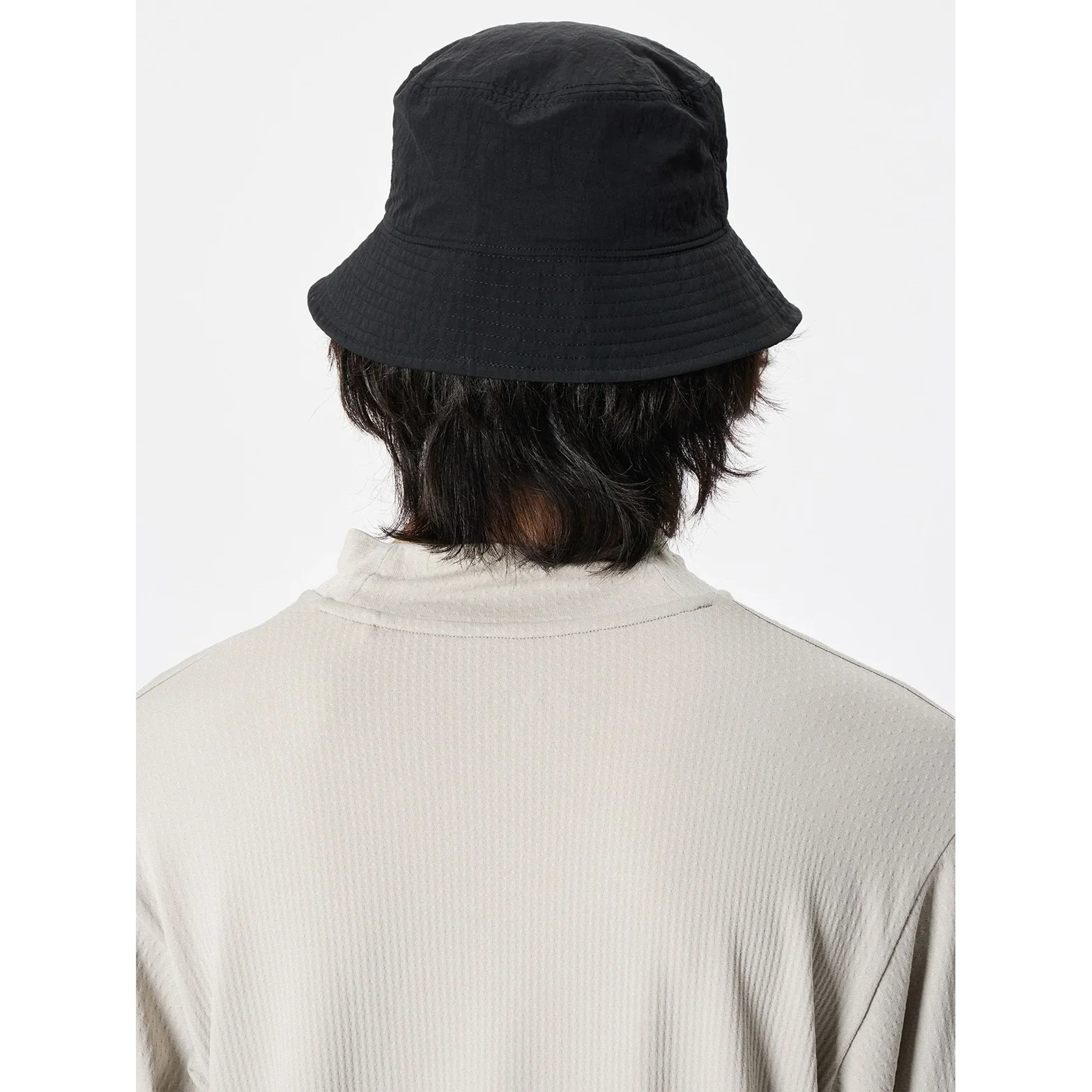 Nylon Bucket Hat Black - Image 4