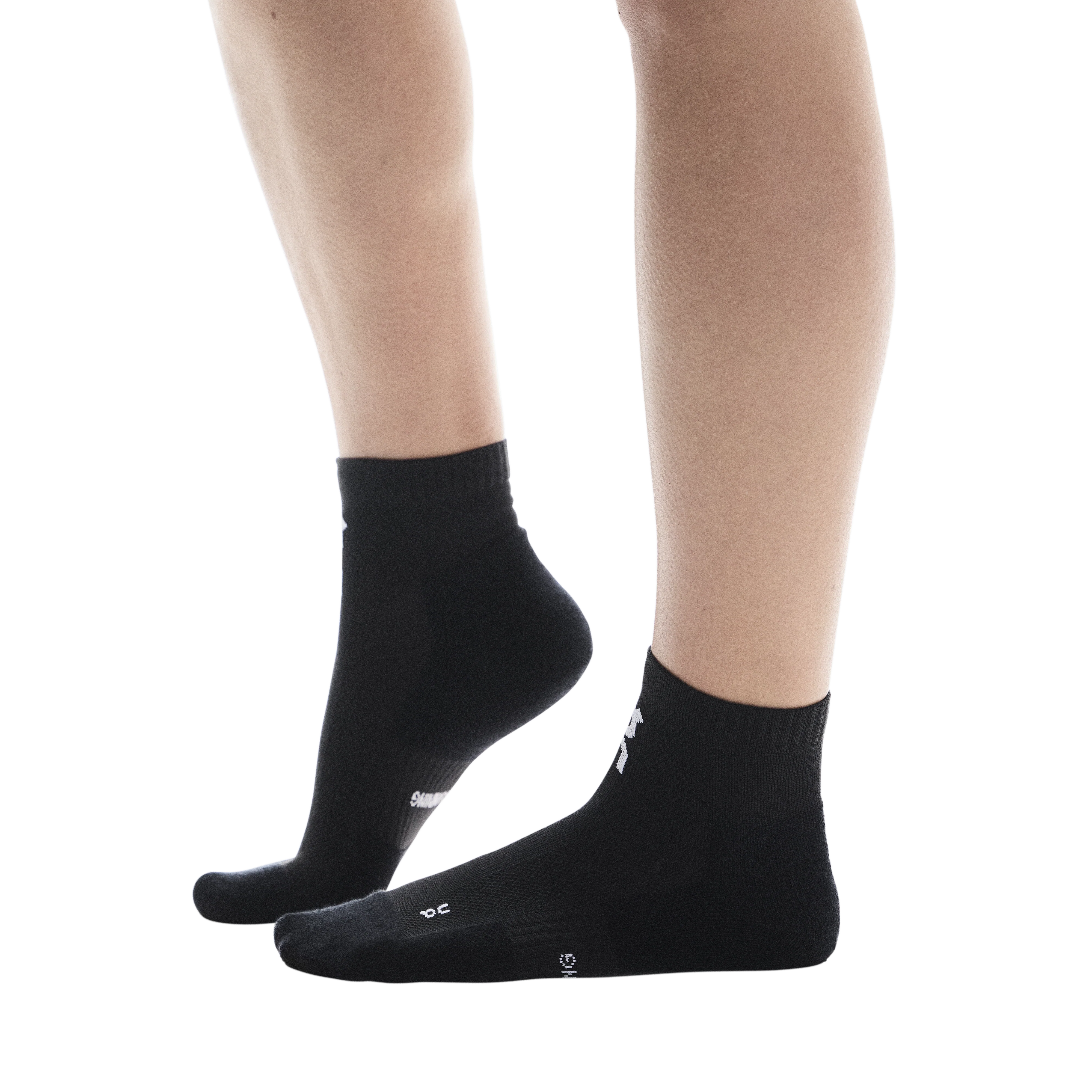 Core Run Mid Socks 2 Pack Black - Image 3