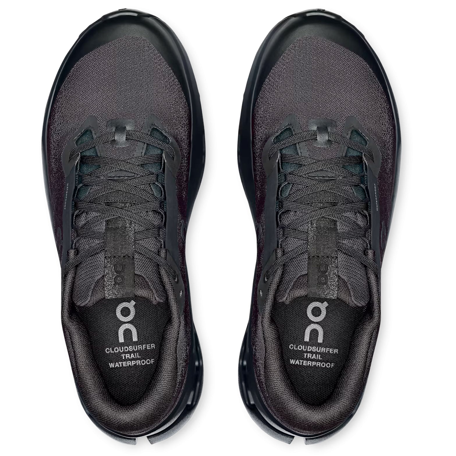 Women's Cloudsurfer Trail 2 Waterproof Running Shoes Black / Black - Image 4